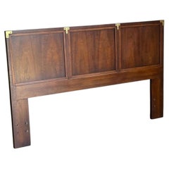 Mid-Century Queen Campaign Headboard by Henredon