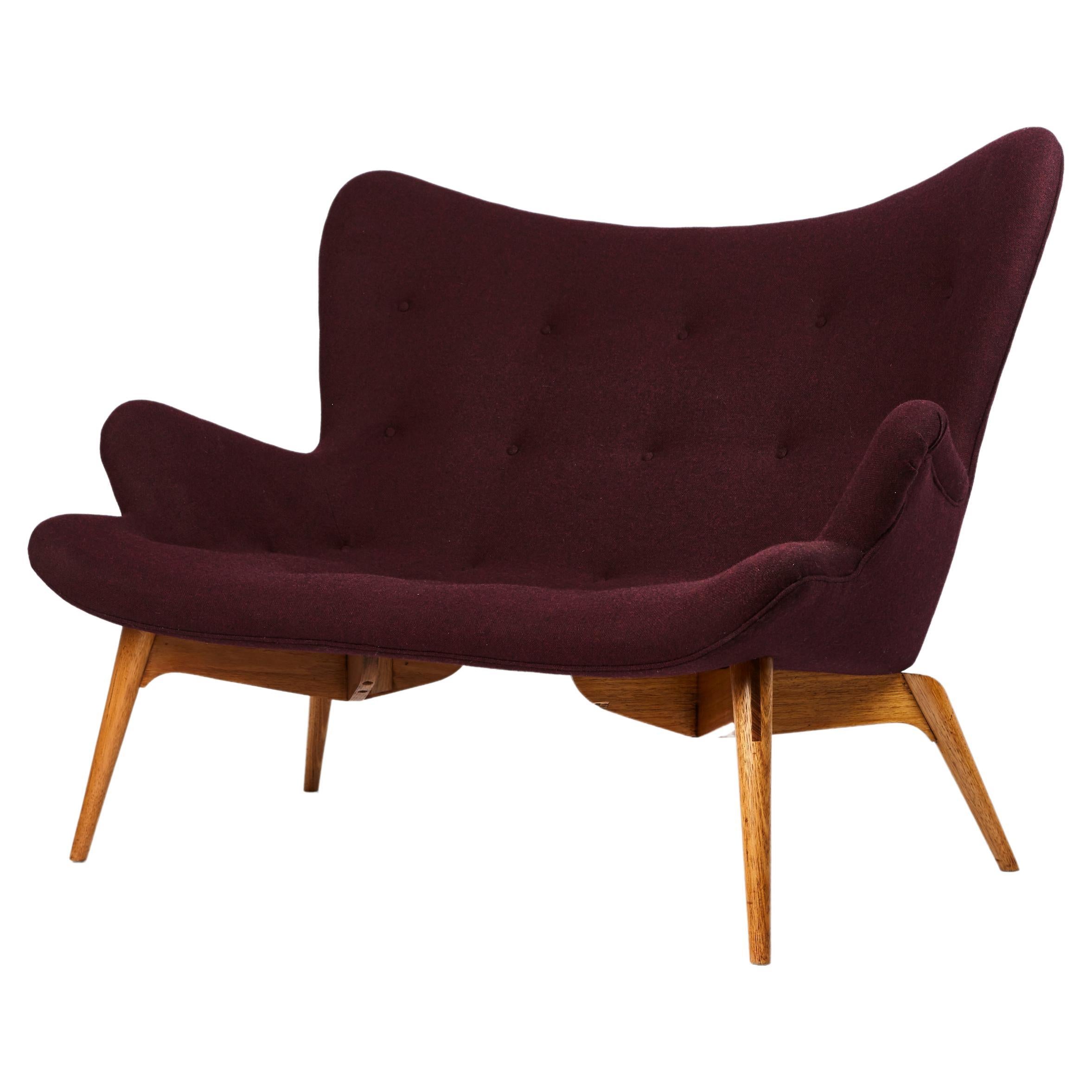 Mid Century R161 Contour Settee by Grant Featherston For Sale