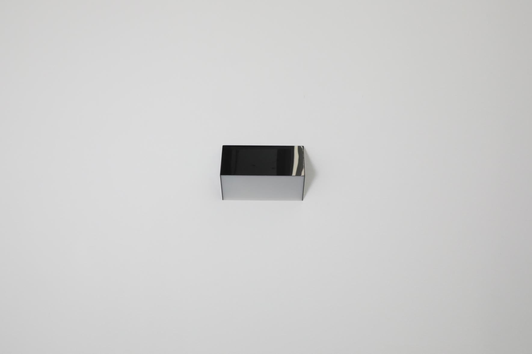 Dutch Mid-Century RAAK Black and White Plexiglass Triangular Wall Sconce