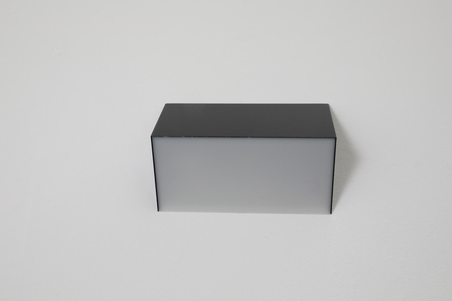 Mid-Century RAAK Black and White Plexiglass Triangular Wall Sconce 1