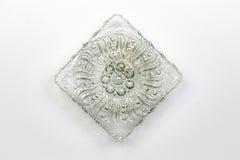 Luz empotrada de cristal de floración radial de mediados de siglo