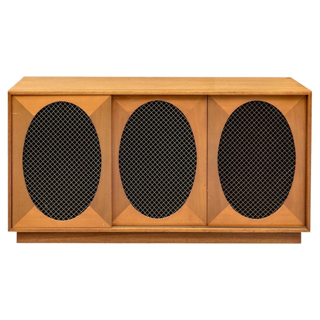 Mid Century Radio And Record Player Console Cabinet