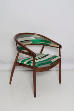 Sillón de mediados de siglo Radomsko B-3300, Dedar Babelia Jacquard, años 60, Europa