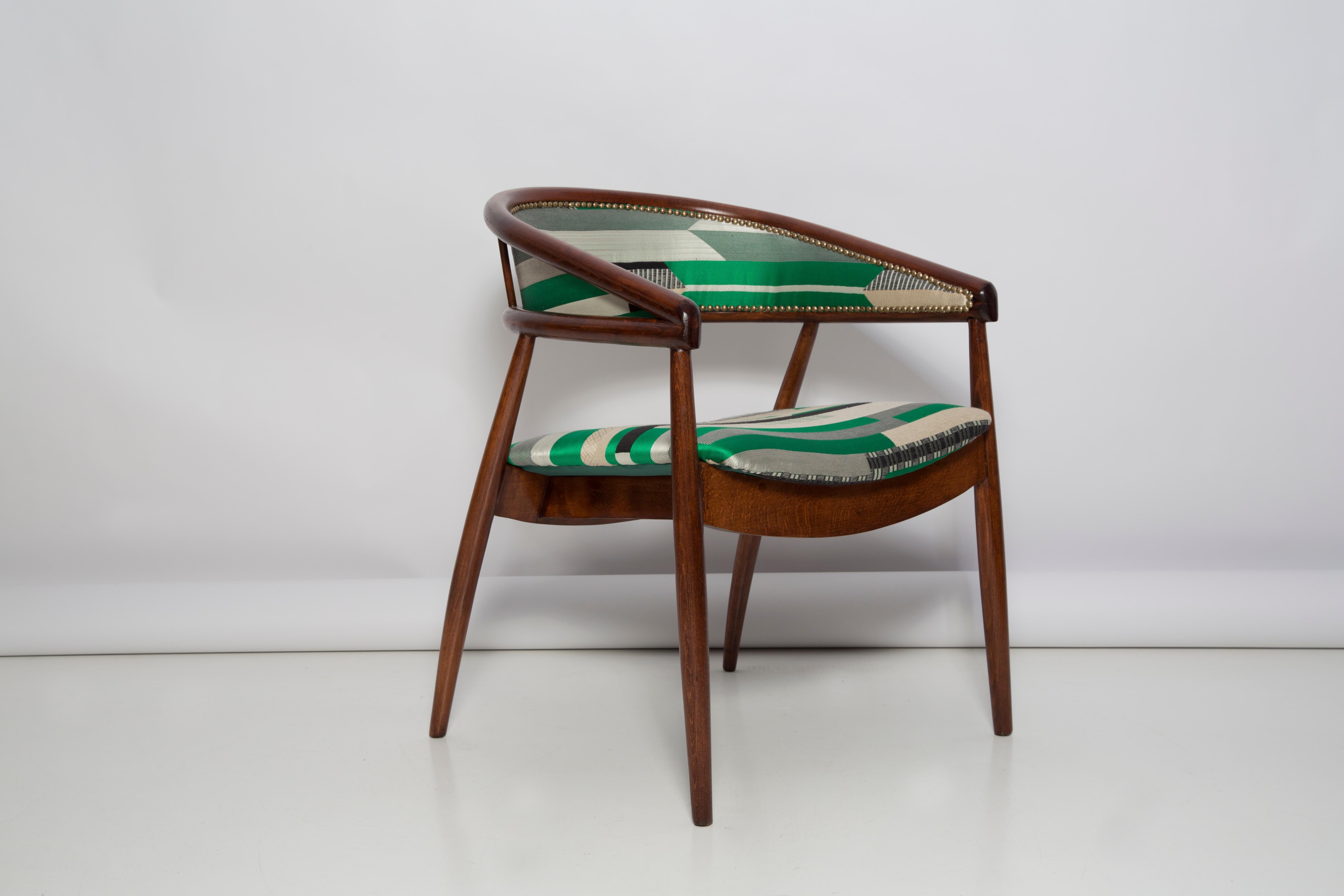 Mid-Century Modern Mid Century Radomsko B-3300 Armchair, Dedar Babelia Jacquard, 1960s, Europe For Sale