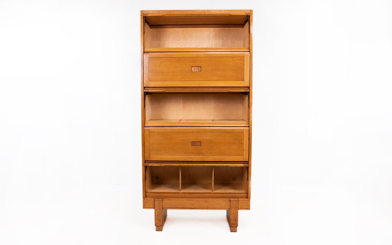 Mid-Century Modern Mid Century RAF Oak Filing Cabinet by Staverton, 1960s For Sale