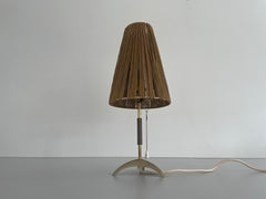 Lampada da comodino Raffia Bast di metà secolo, 1950, Germania