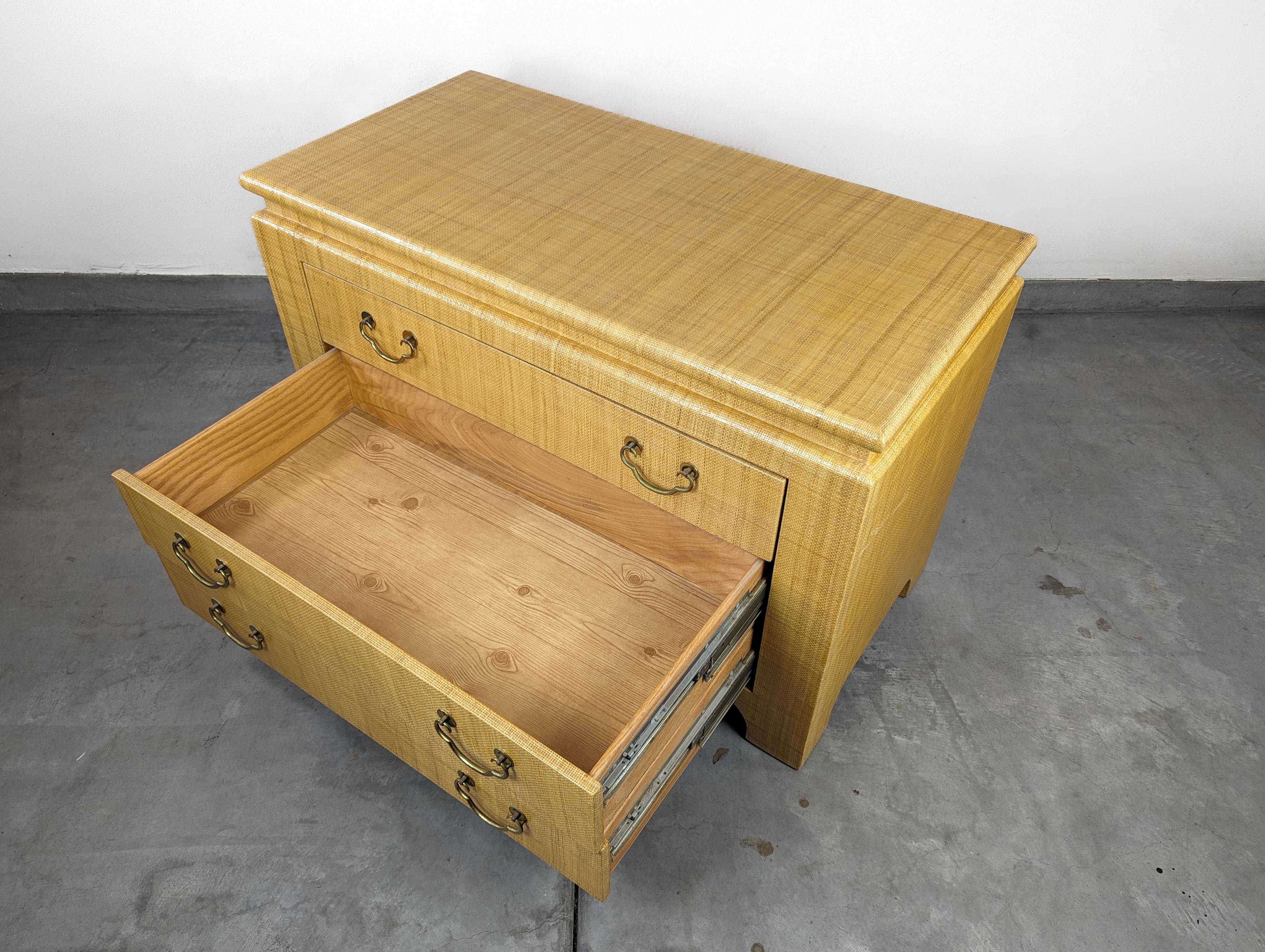 Mid Century Raffia Chest / Commode by Harrison Van Horn, c1970s For Sale 6