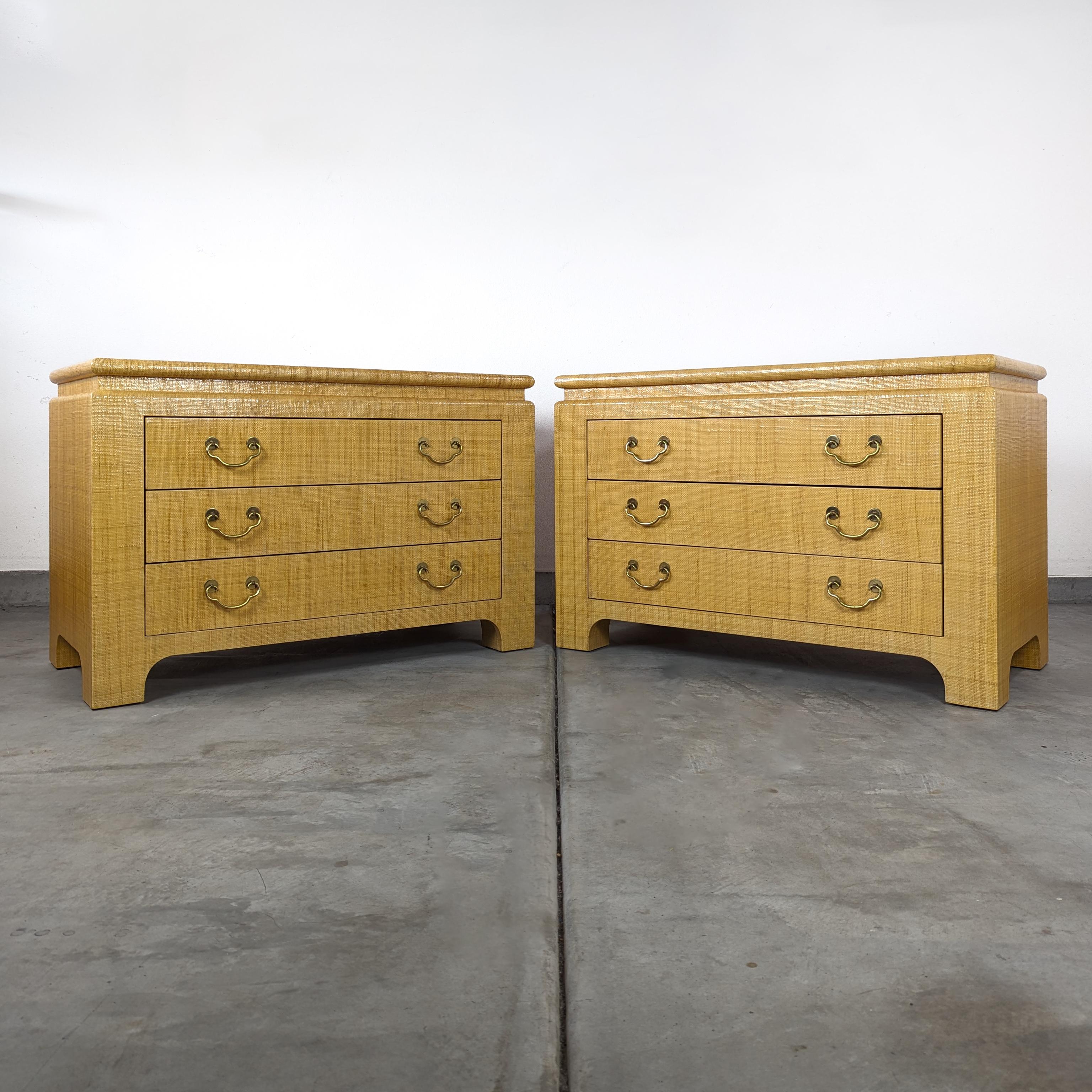 Mid Century Raffia Chest / Commode by Harrison Van Horn, c1970s For Sale 10