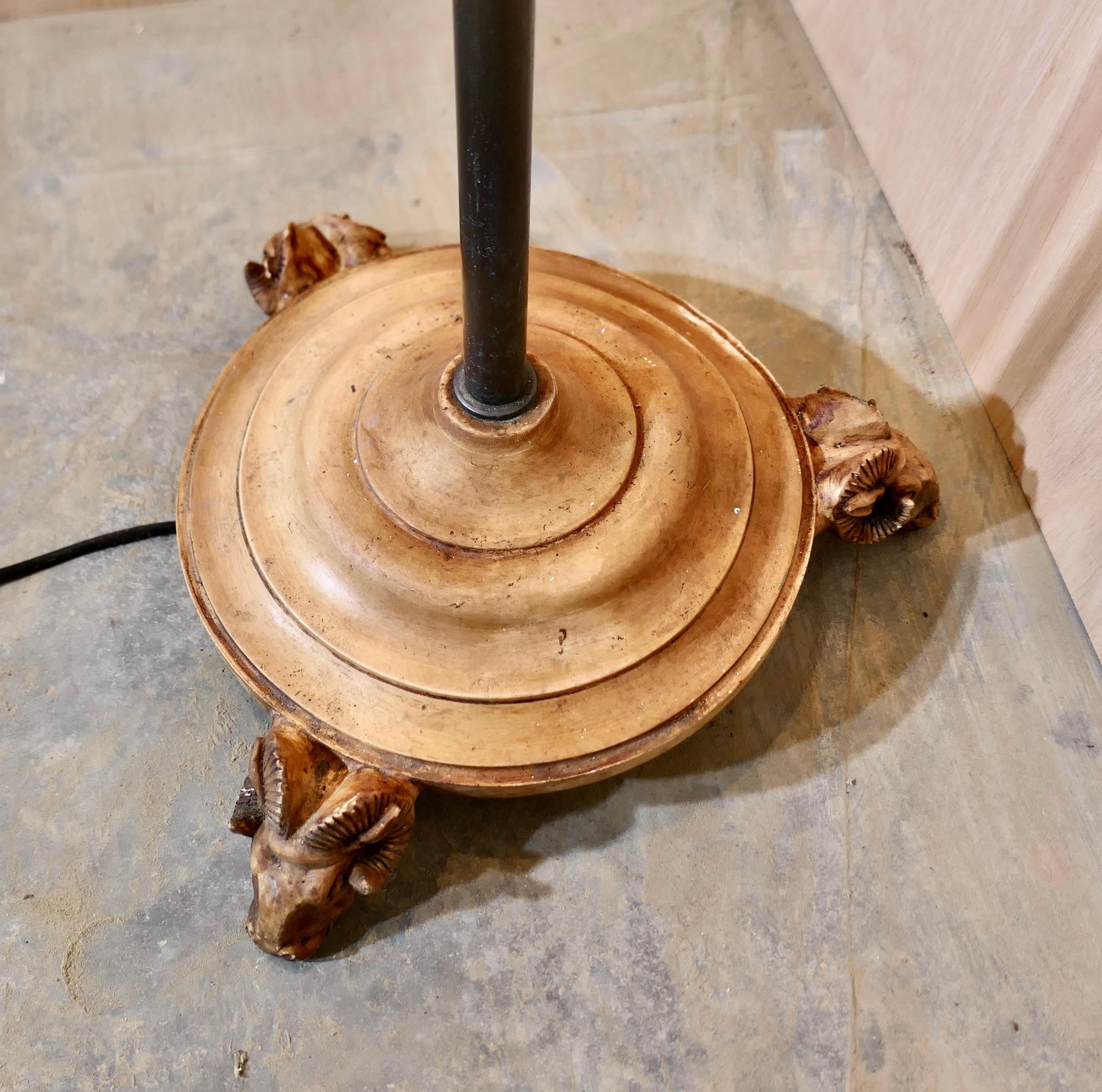 Acier Lampe de lecture sur pied inclinable à tête de bélier du milieu du siècle par David Hunt en vente