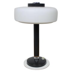 Rare lampe de bureau noire et blanche du milieu du siècle dernier/ Napako, années 1960