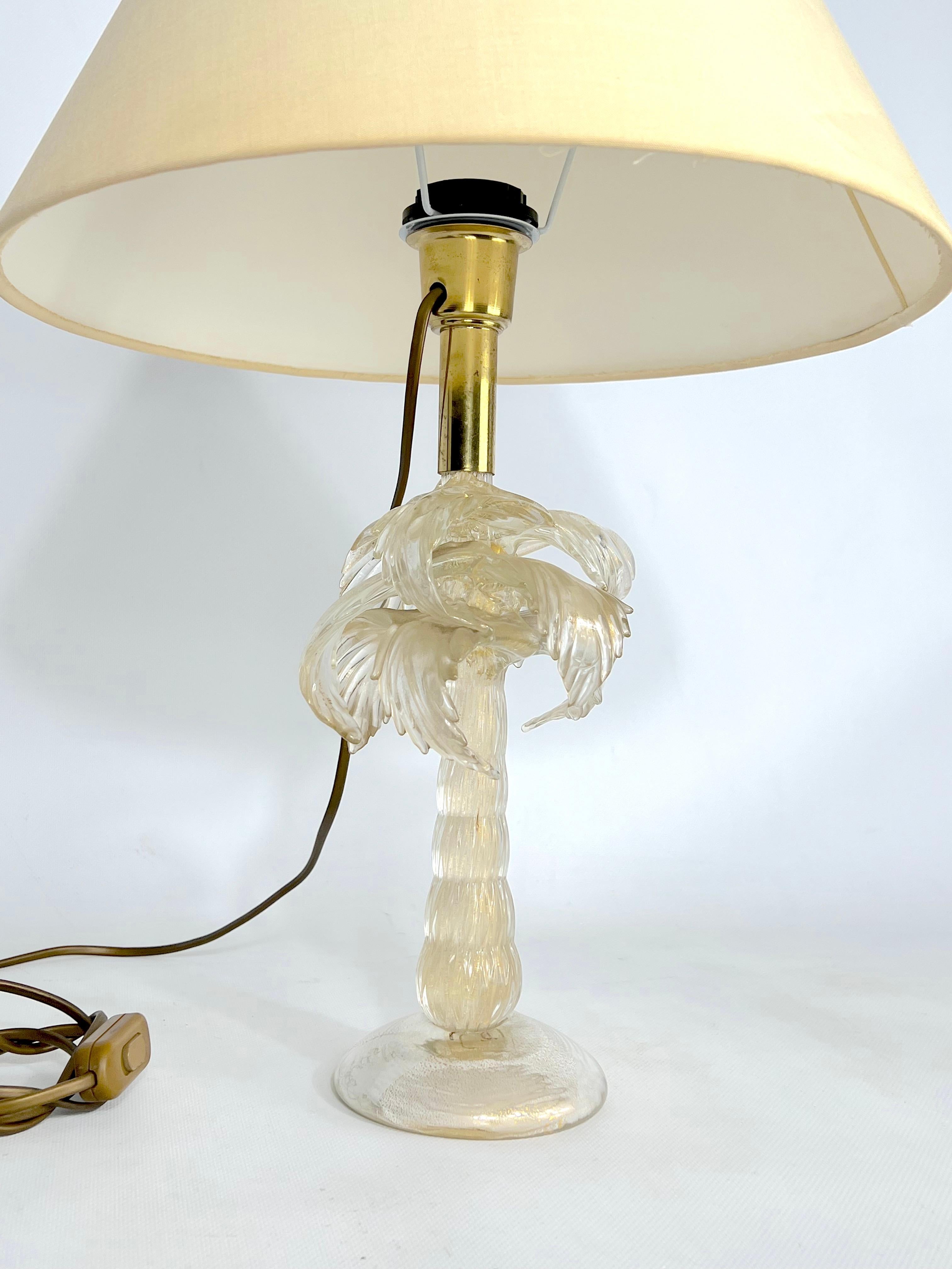 Mid-Century Rare Brass and Murano Glass Table Lamp by Tommaso Barbi 8