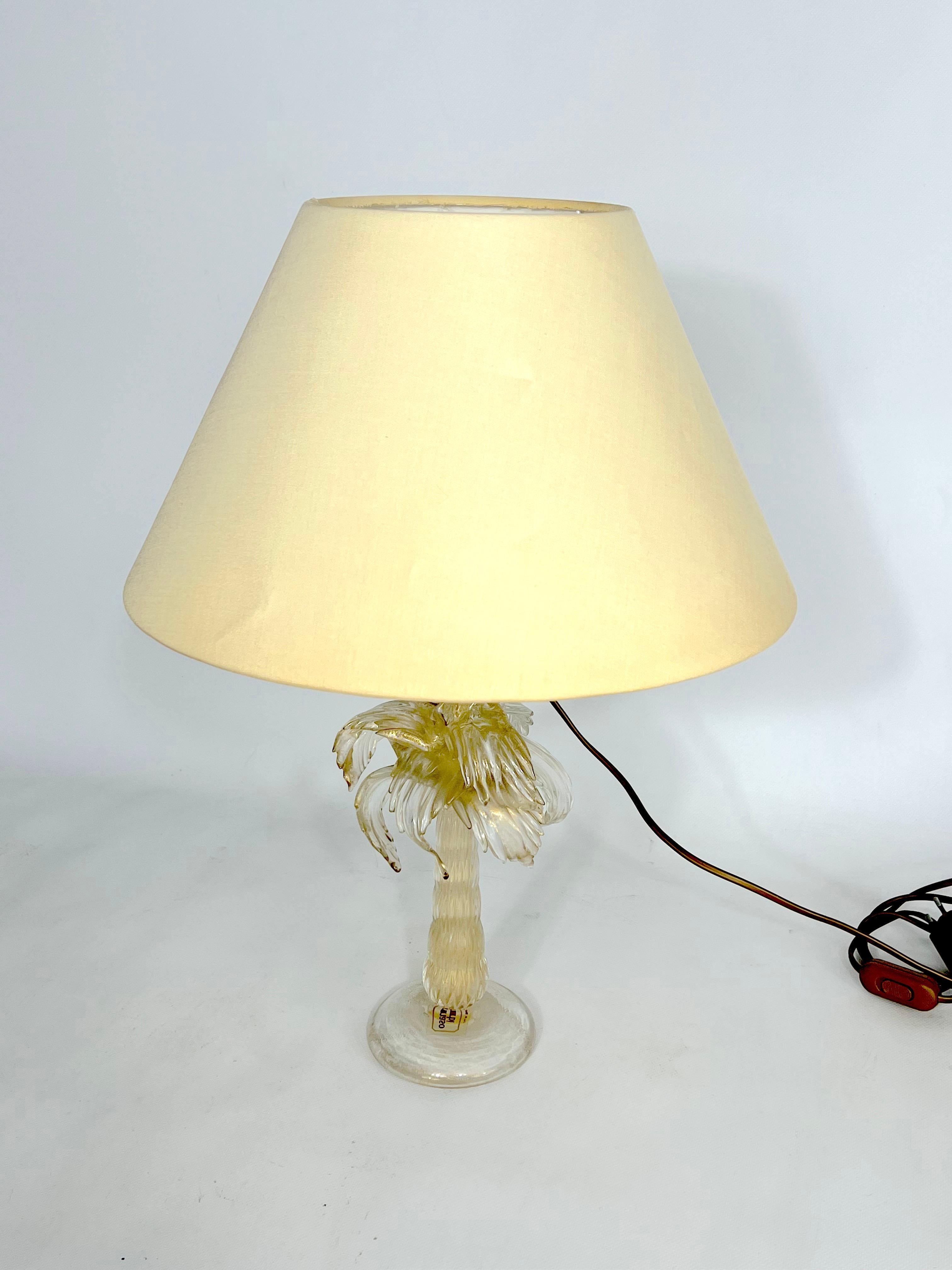 Mid-Century Rare Brass and Murano Glass Table Lamp by Tommaso Barbi For Sale 13