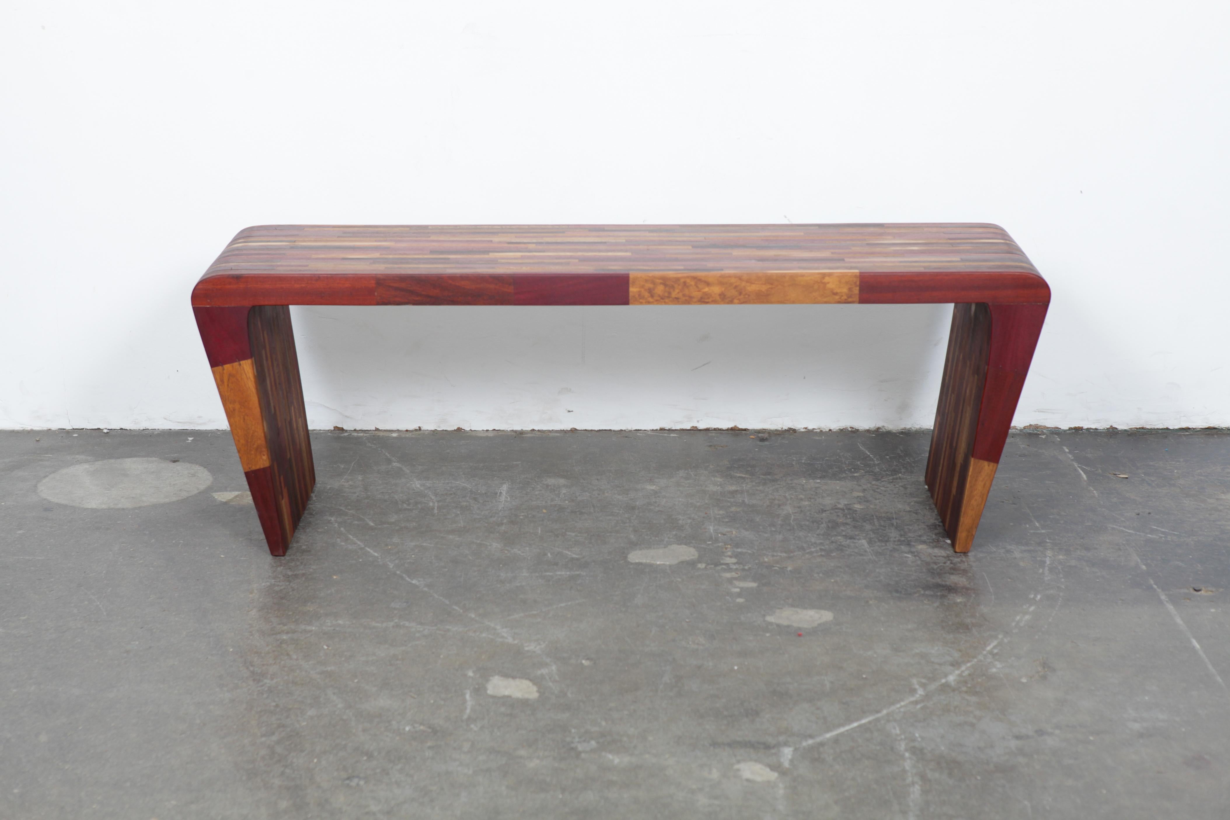 Modern Midcentury Rare Brazilian Solid Wood Console Table by Tunico T