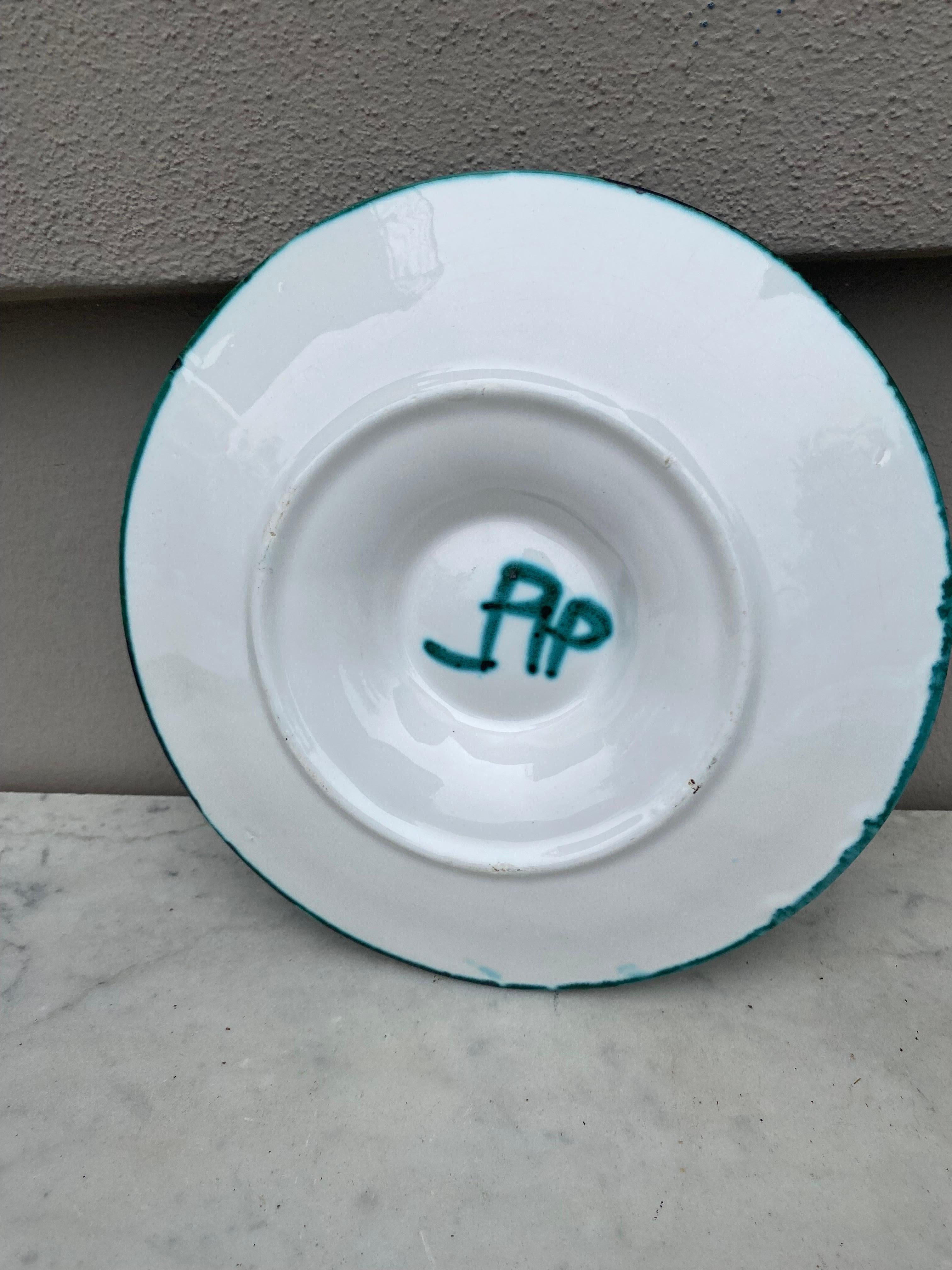 French Mid-Century Rare Ceramic Oyster Plate Robert Picault Vallauris For Sale