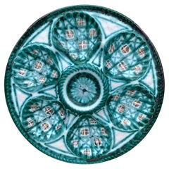 Mid-Century Rare Ceramic Oyster Plate Robert Picault Vallauris 