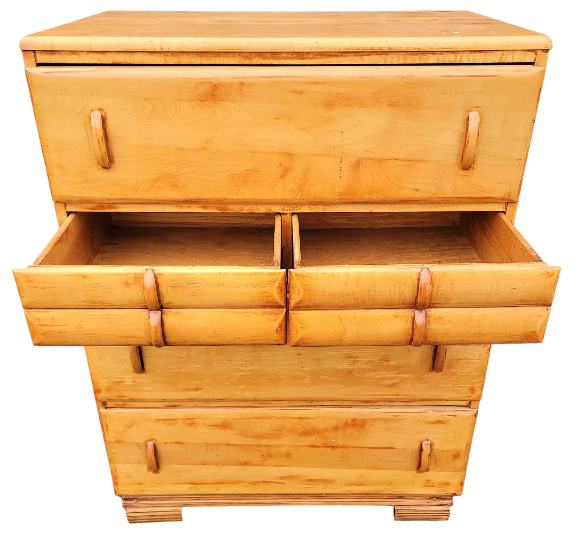 Mid-Century Modern Mid Century Rare Chest of 5 Drawers For Sale