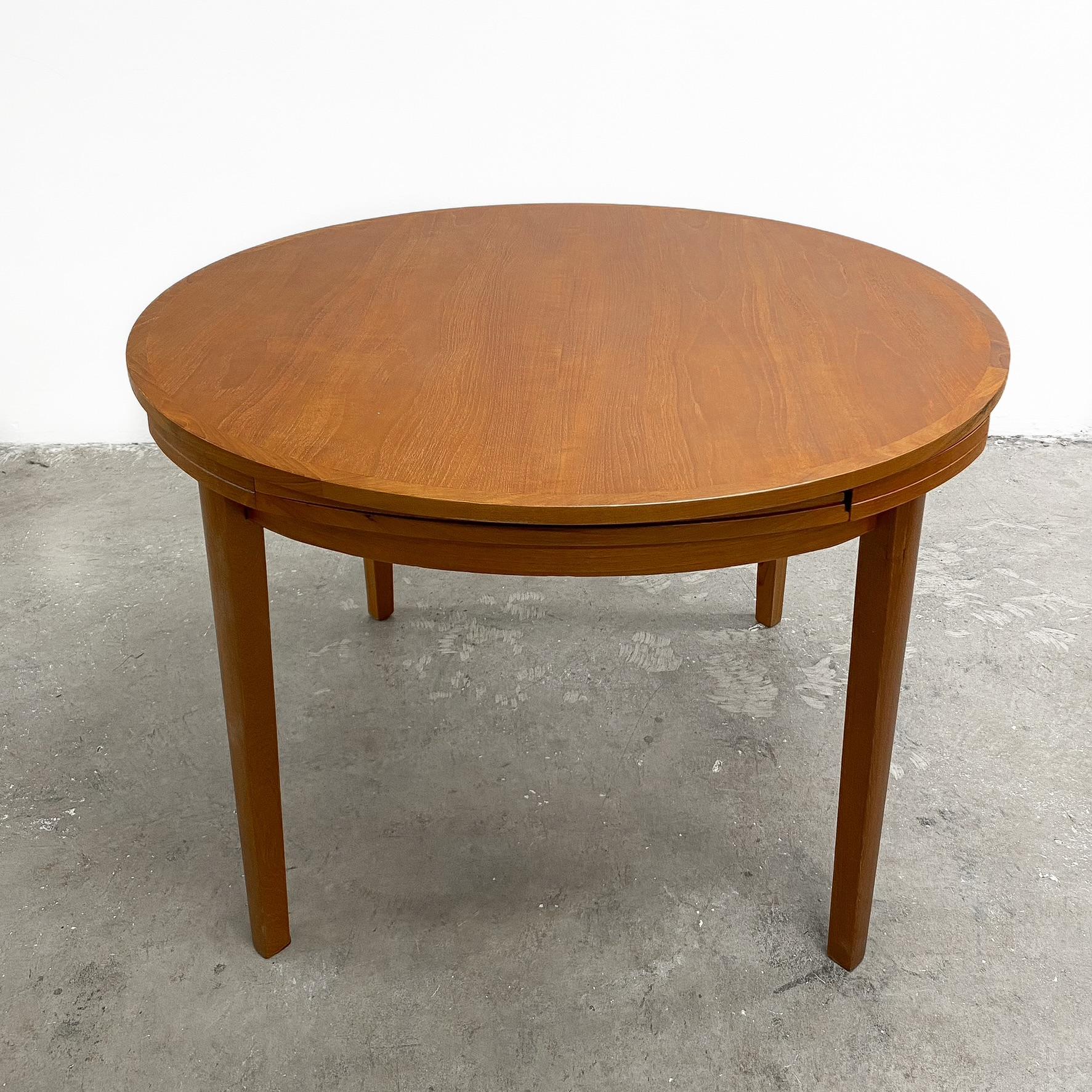 Mid-20th Century Mid Century RARE Circular TH Brown Extension Dining Table