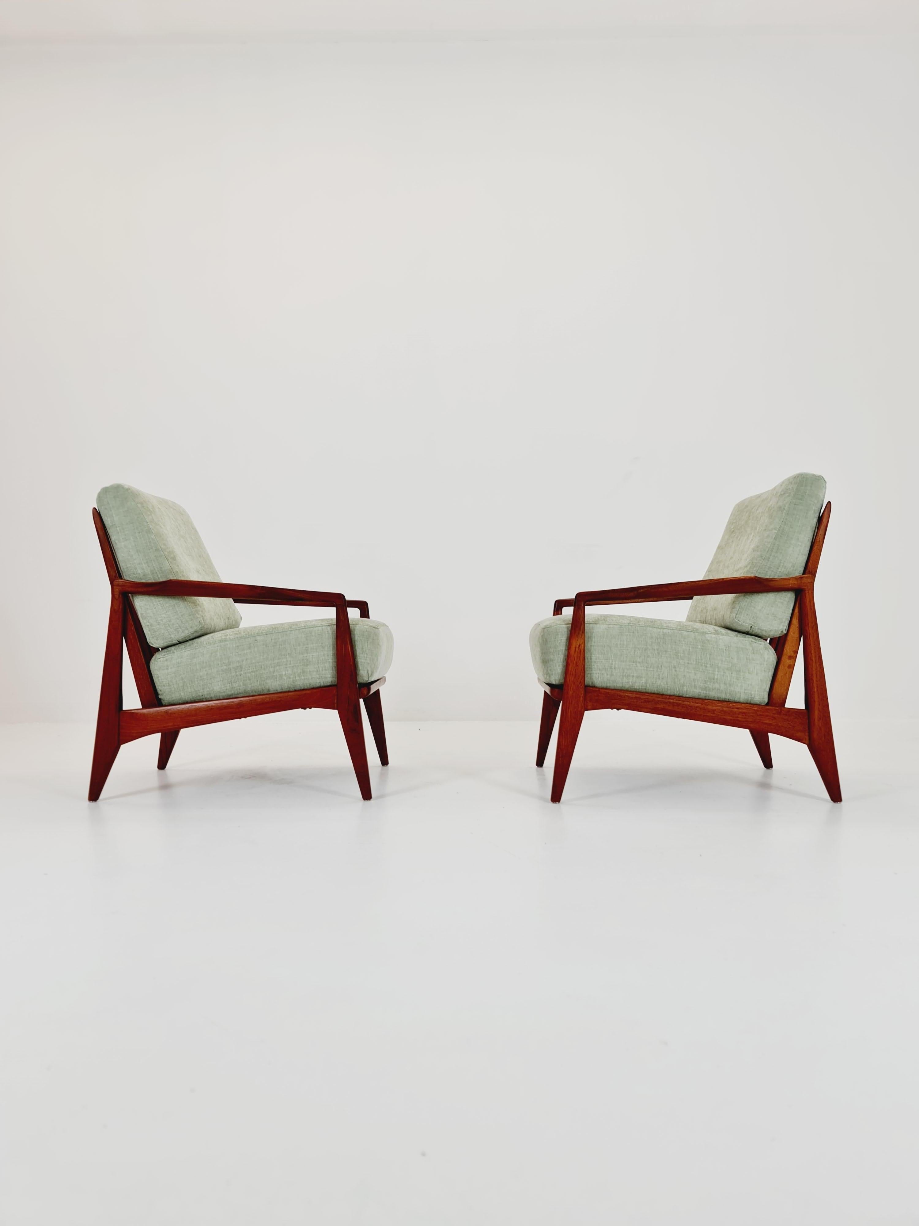 Mid-Century moderno Metà secolo Rara sedia da salotto danese in teak / Easy chair , anni '50 in vendita