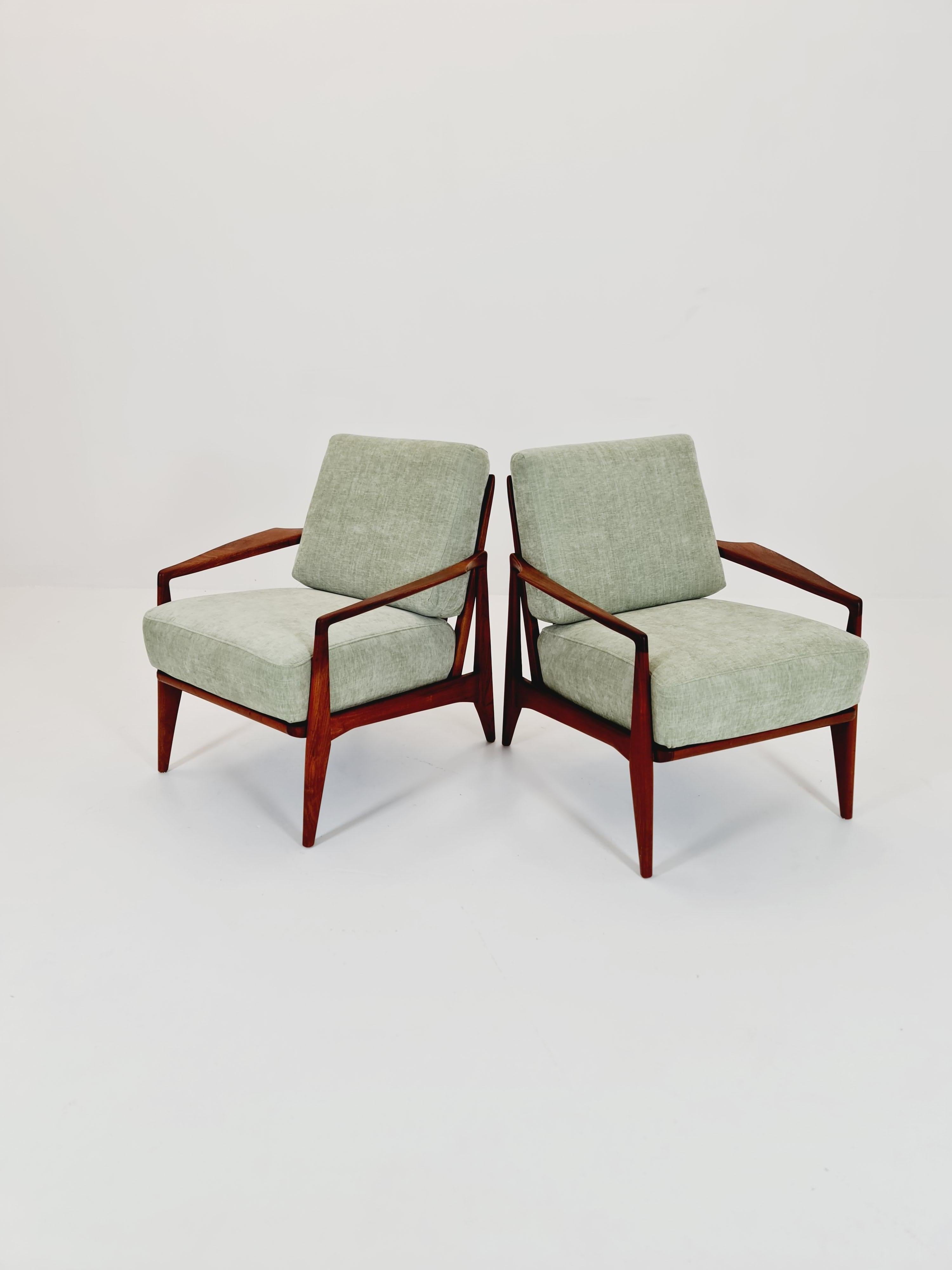 Danese Metà secolo Rara sedia da salotto danese in teak / Easy chair , anni '50 in vendita