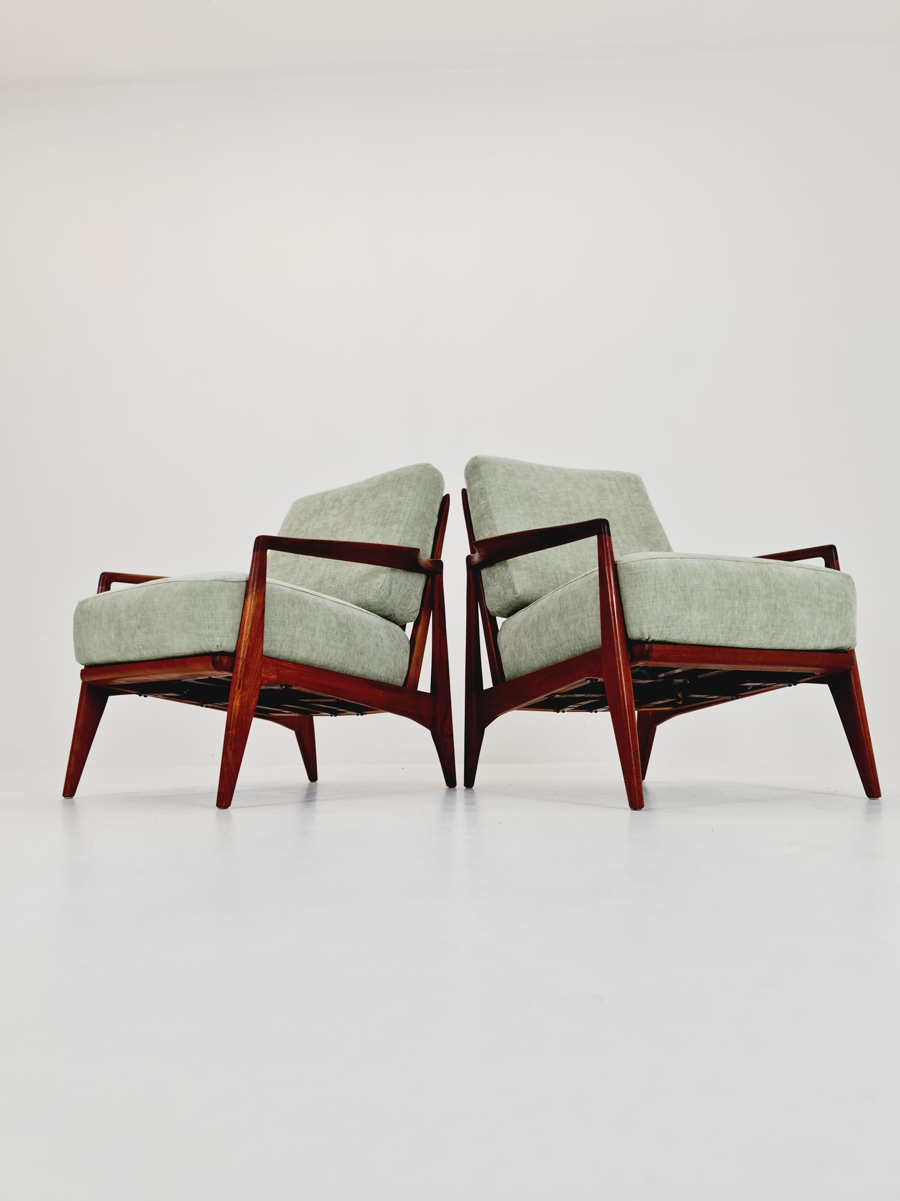 Metà secolo Rara sedia da salotto danese in teak / Easy chair , anni '50 In condizioni buone in vendita a Gaggenau, DE