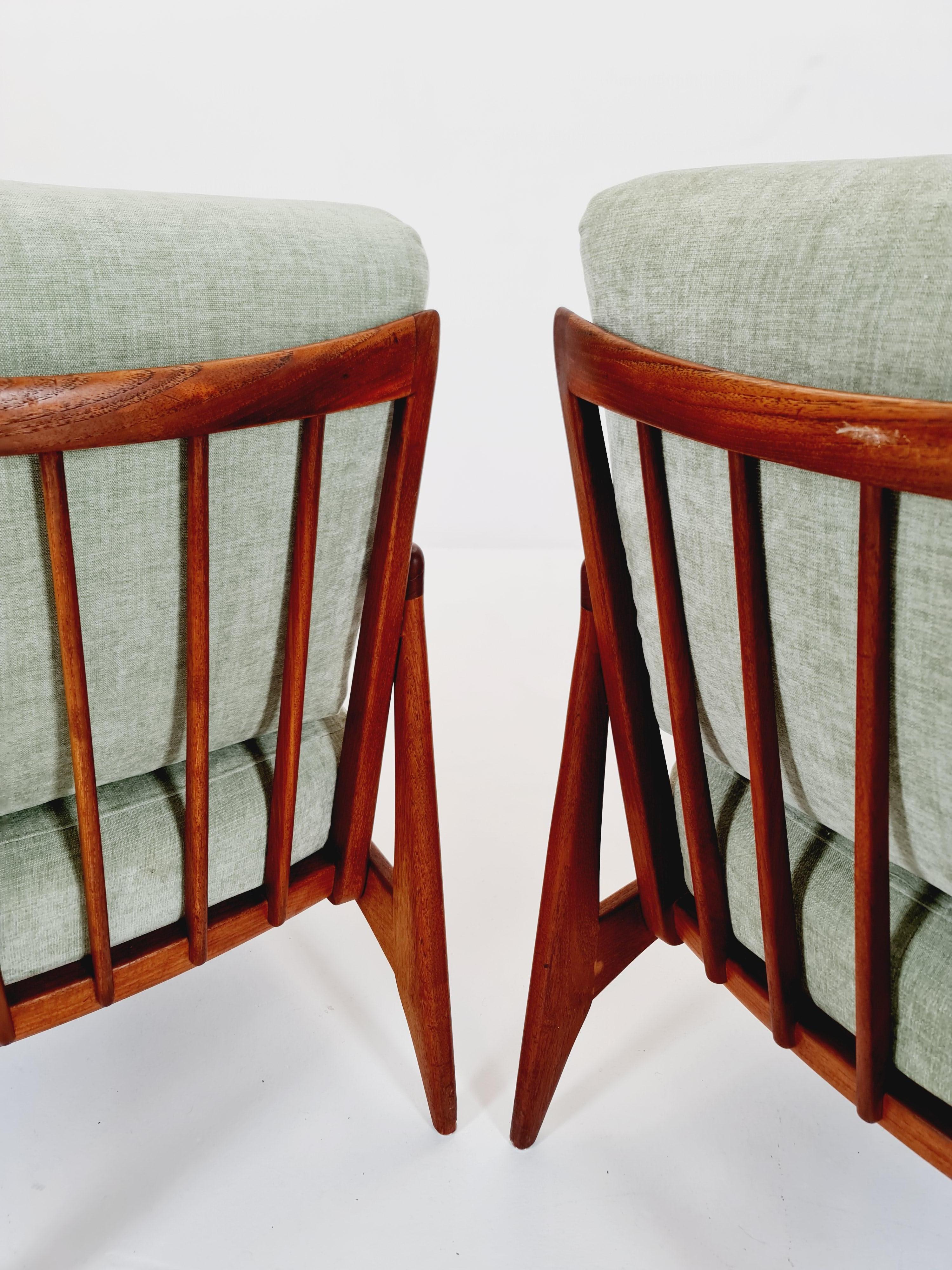 Metà XX secolo Metà secolo Rara sedia da salotto danese in teak / Easy chair , anni '50 in vendita
