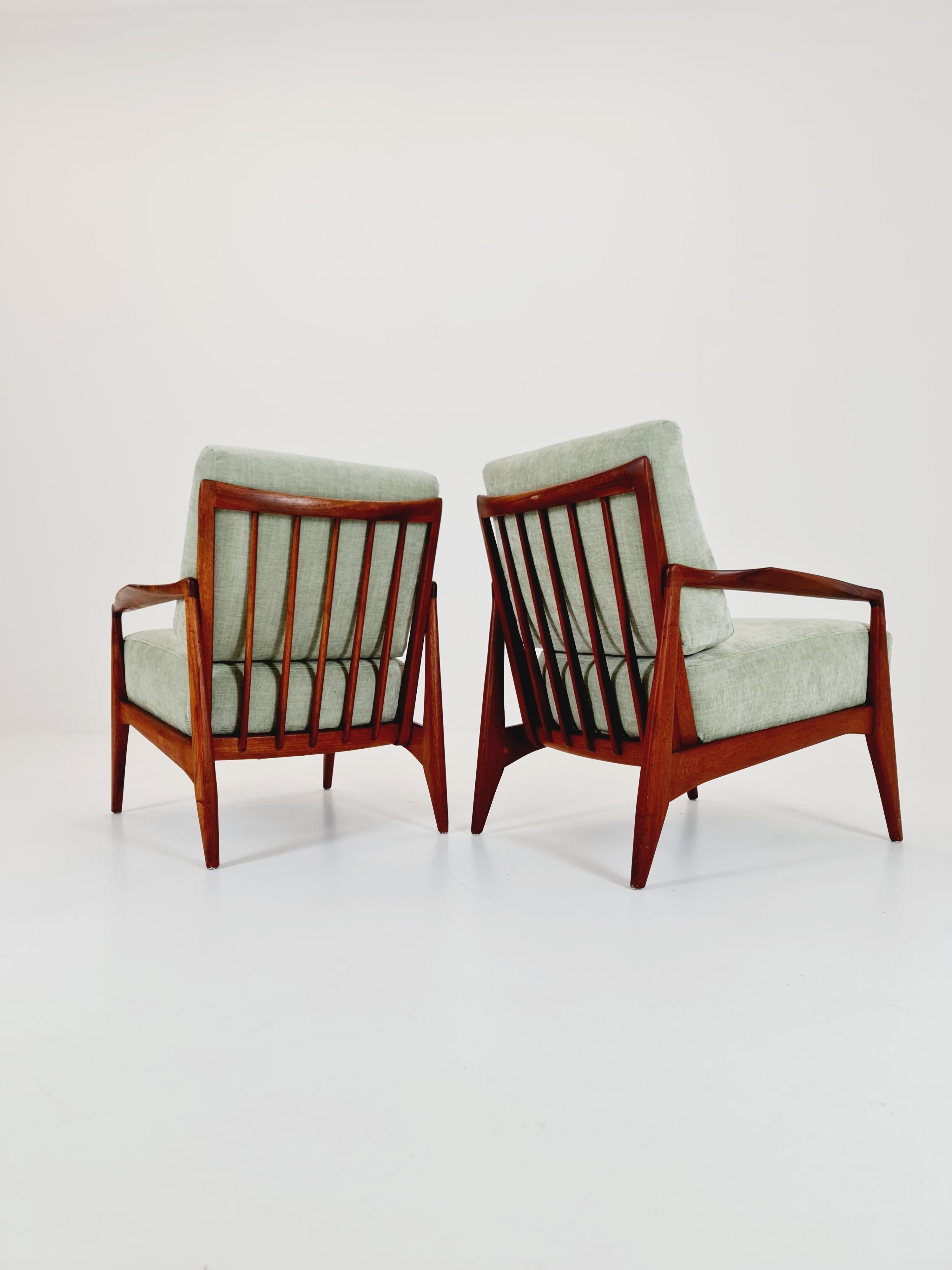 Tessuto Metà secolo Rara sedia da salotto danese in teak / Easy chair , anni '50 in vendita