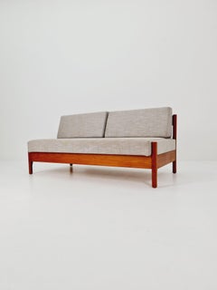 Mid-century Rare Danish teak lounge sofa/ Easy sofa , with storage space  1960s