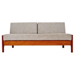 Mid-century Rare Danish teak lounge sofa/ Easy sofa , with storage space  1960s