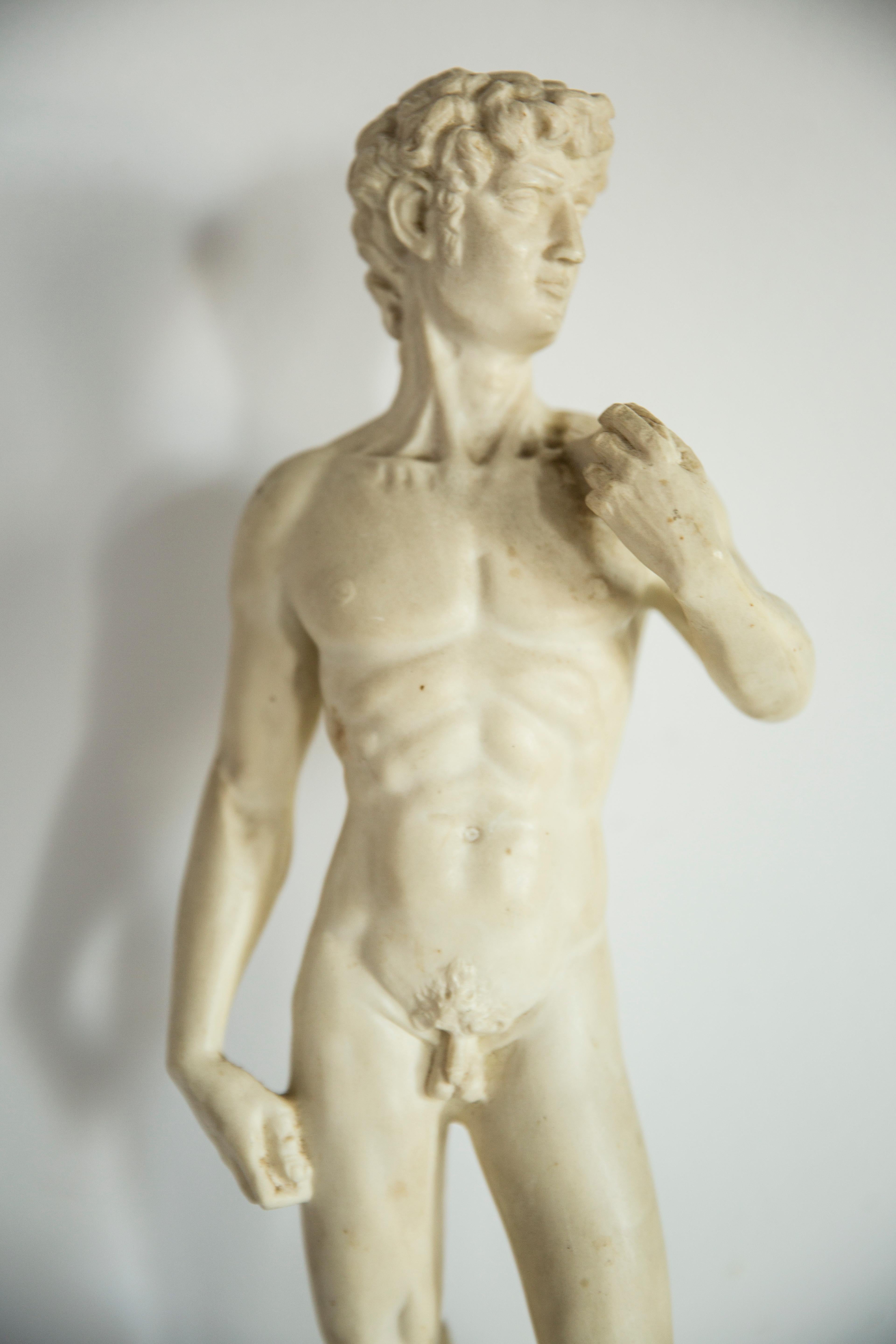 Mid Century Rare Davide Sculpture, Gypsum, Italy, 1960s For Sale 2