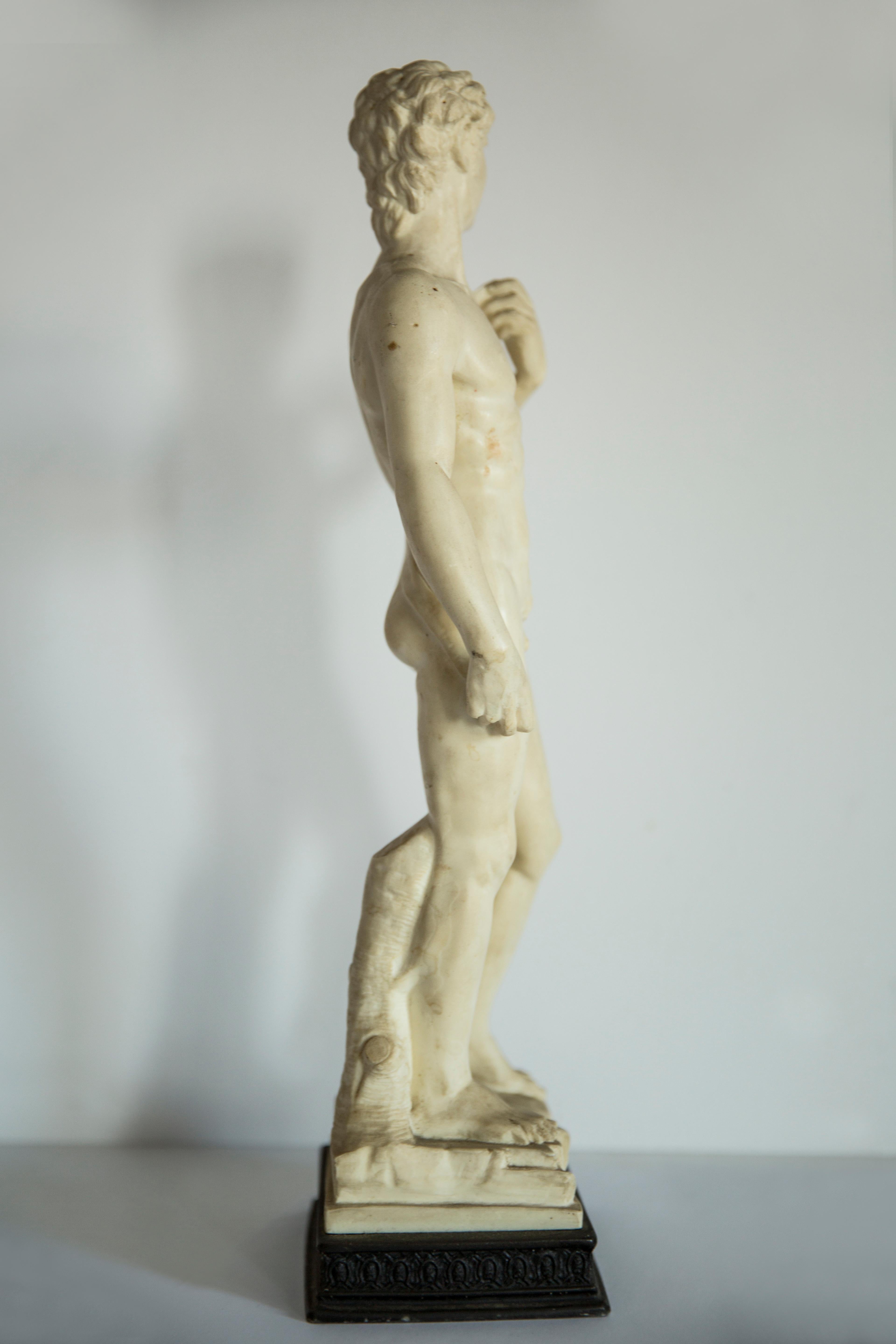 Mid Century Rare Davide Sculpture, Gypsum, Italy, 1960s For Sale 5