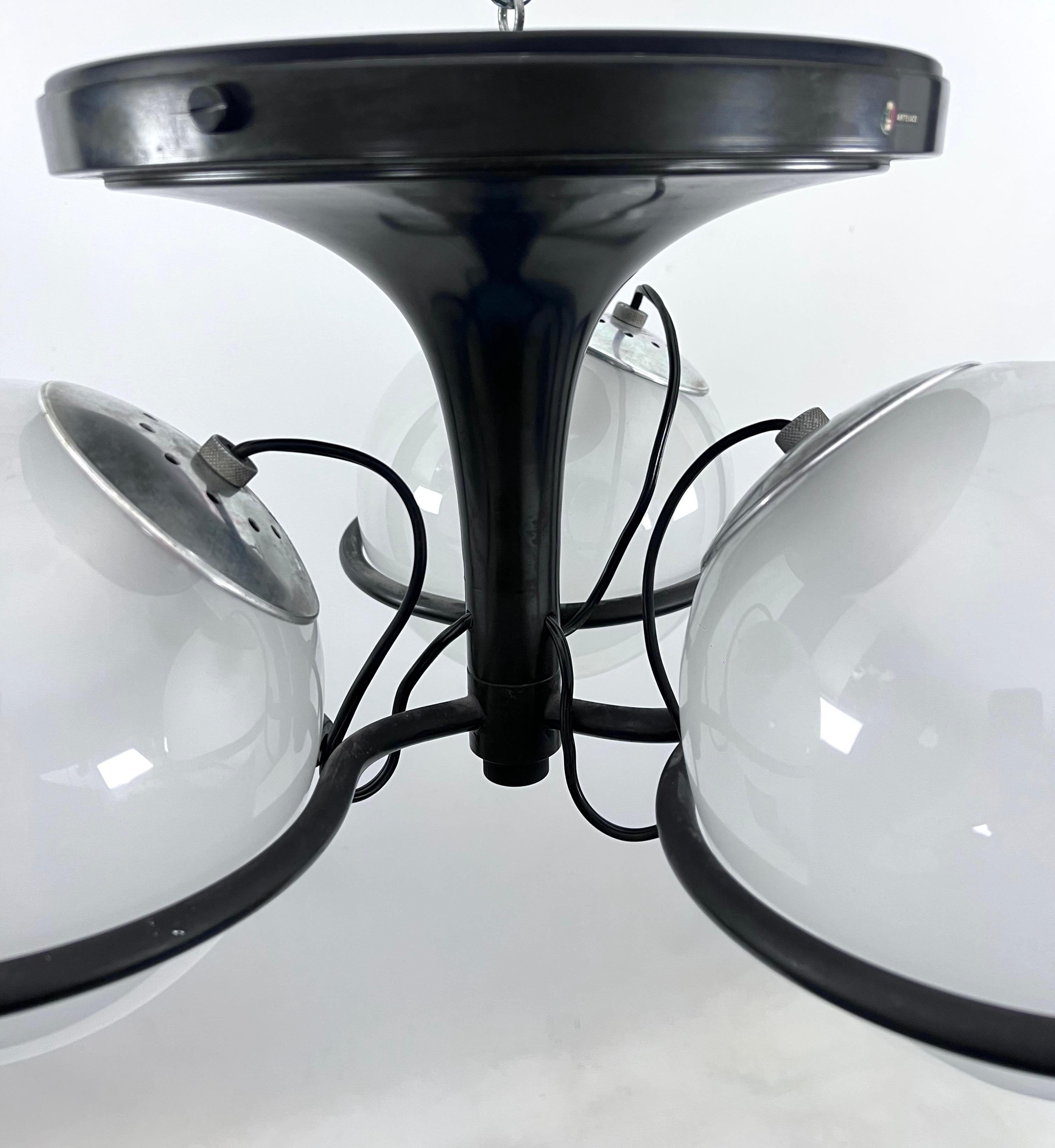 Mid-Century rare early Model 2042/3 Ceiling Lamp by Gino Sarfatti for Arteluce For Sale 4