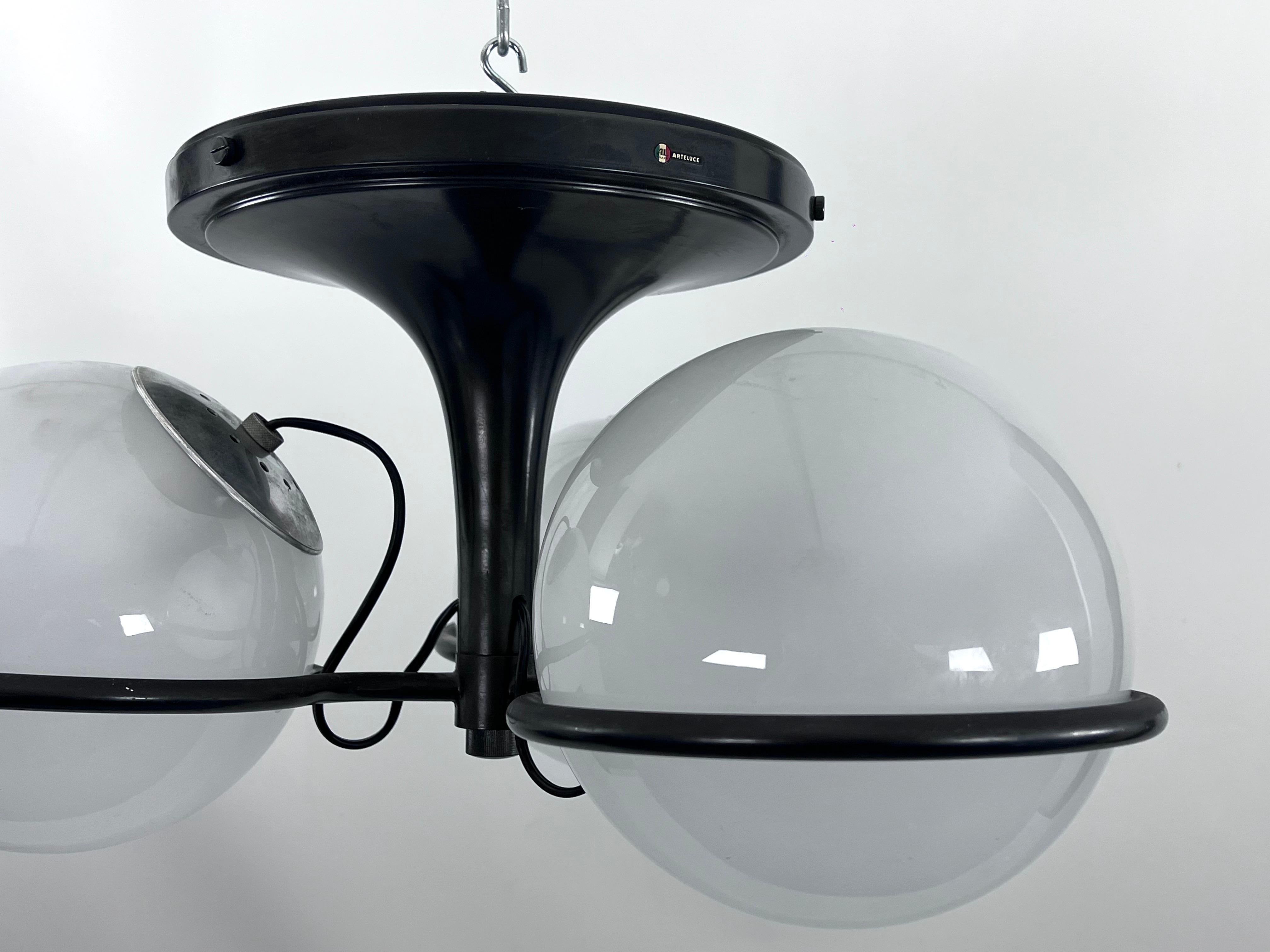 Italian Mid-Century rare early Model 2042/3 Ceiling Lamp by Gino Sarfatti for Arteluce For Sale
