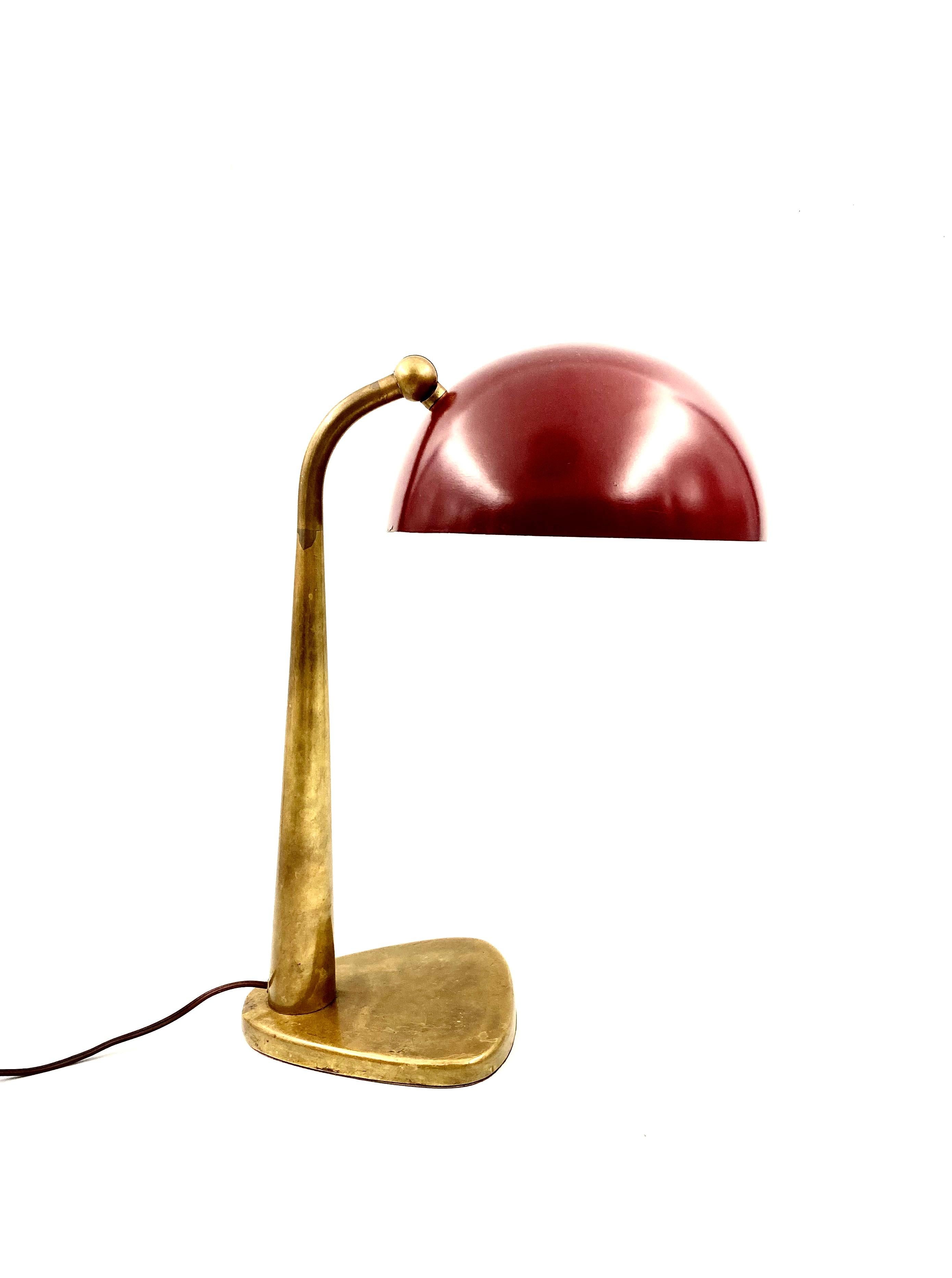 Midcentury Rare Executive Desk Lamp, Stilnovo Milan, Italy, circa 1950 In Good Condition In Firenze, IT