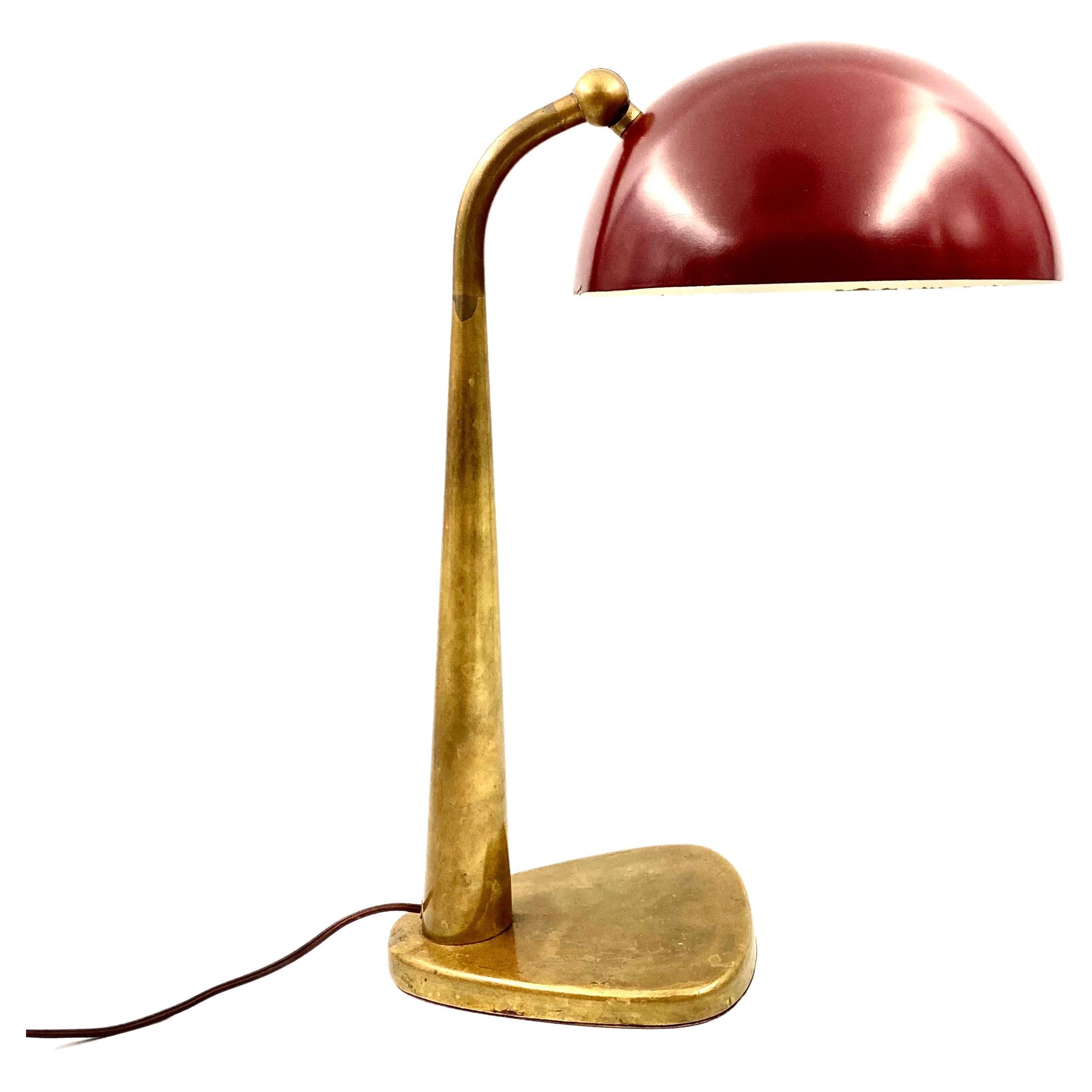 Midcentury Rare Executive Desk Lamp, Stilnovo Milan, Italy, circa 1950