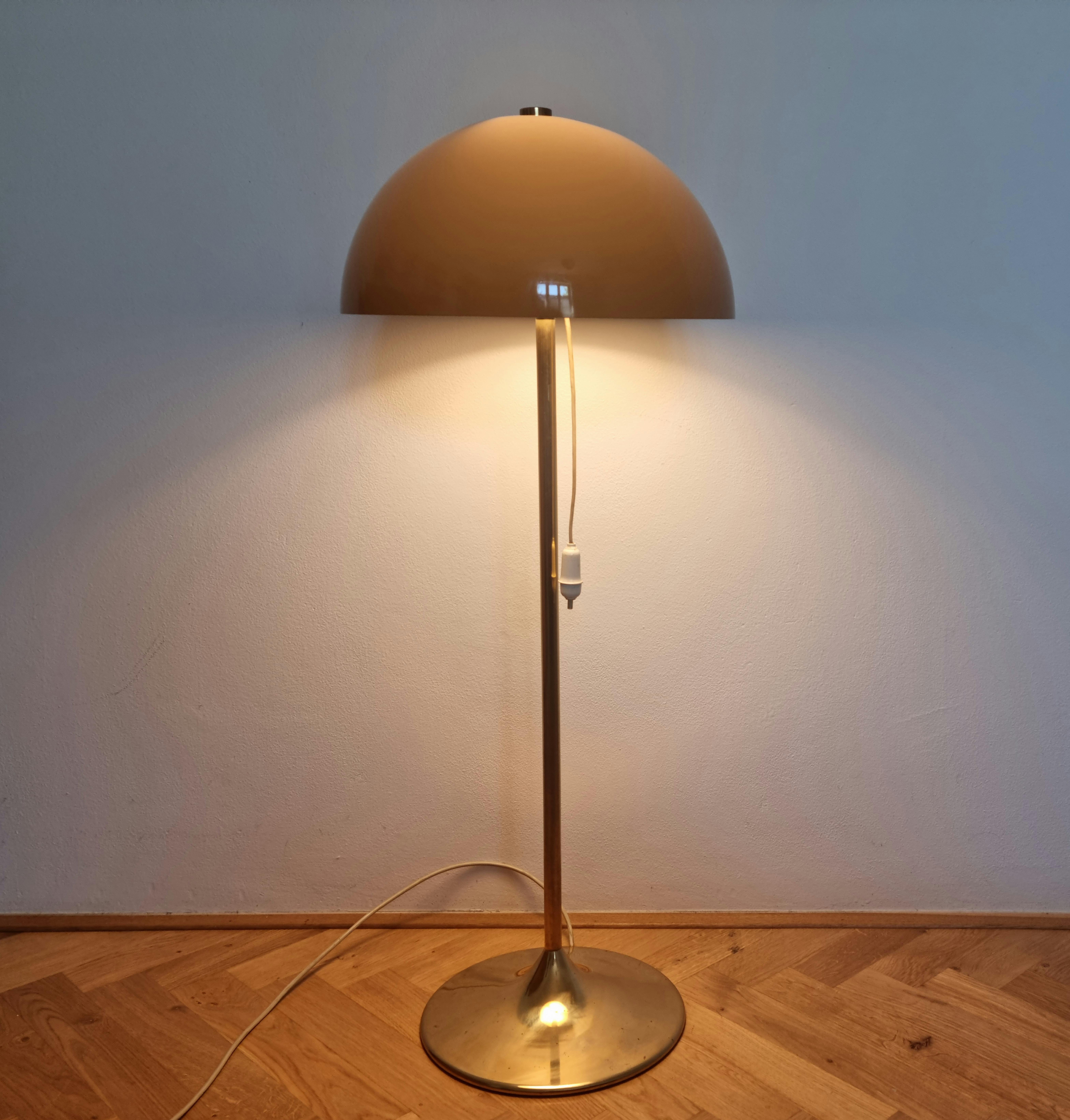 Brass Mid-Century Rare Floor Lamp Mushroom, Italy, 1960s