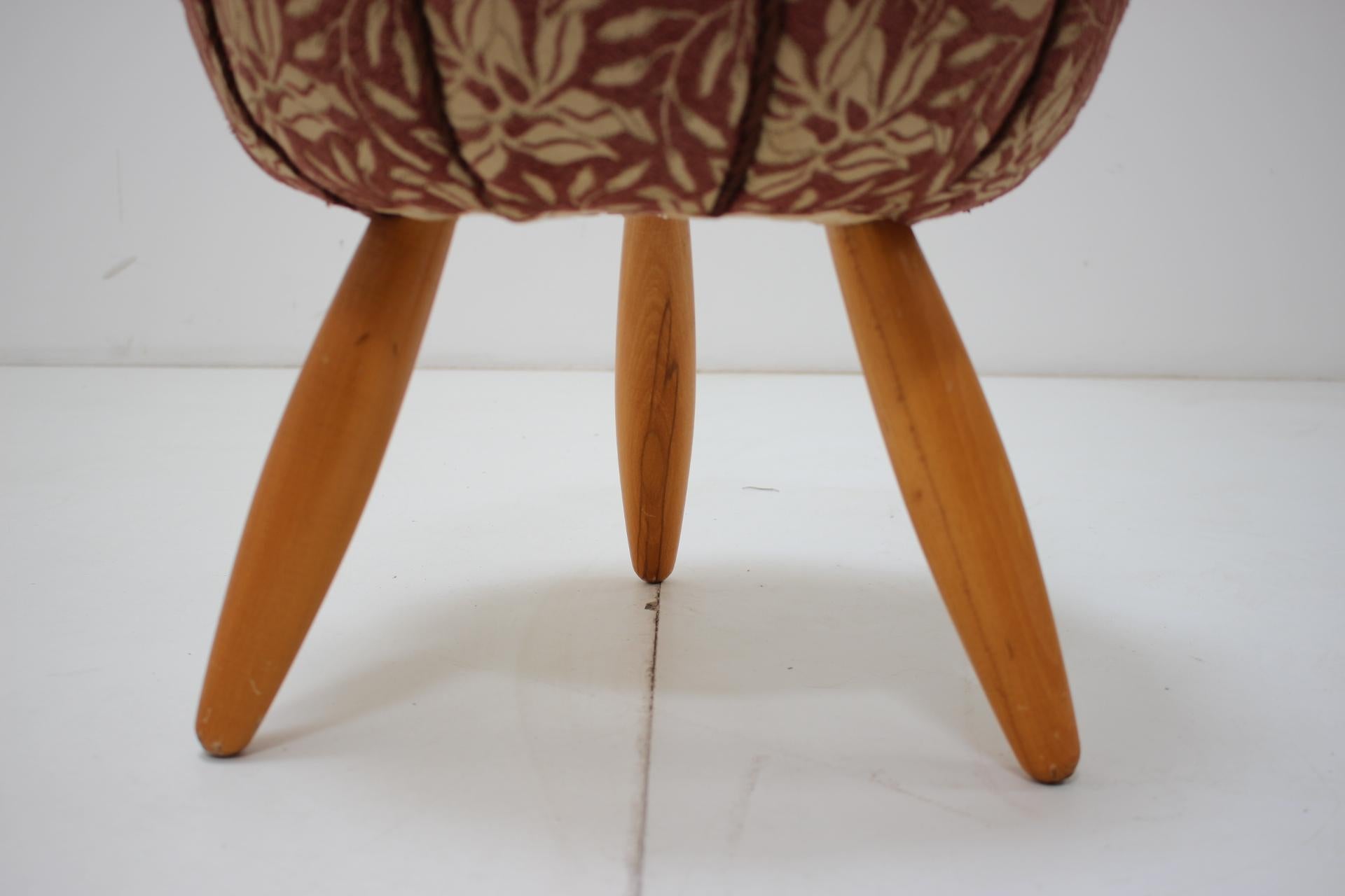 Mid-20th Century Mid-Century  Stool / Tabouret in the Style of Jindřich Halabala, 1958 For Sale