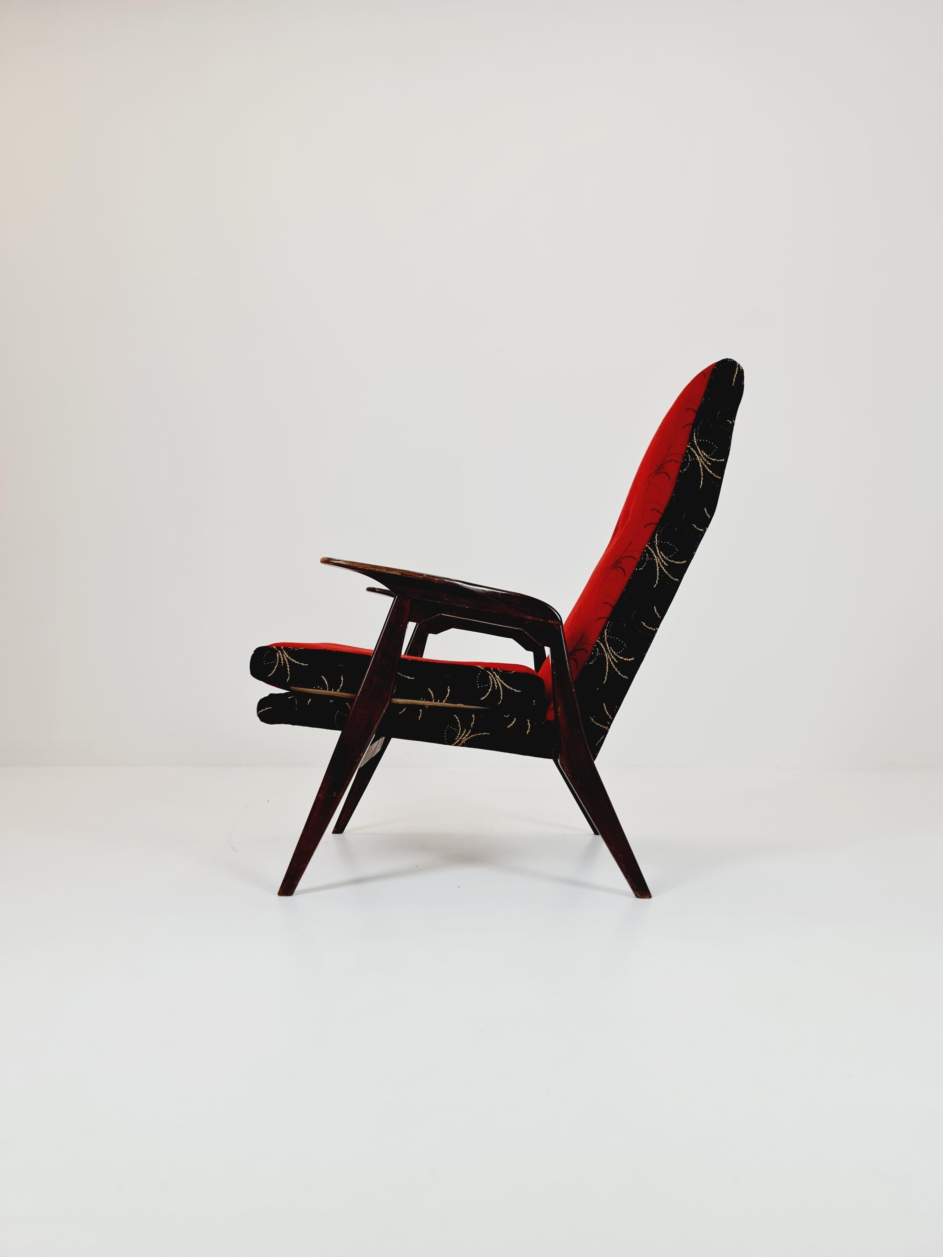 Mid-century Rare German lounge chair/ Easy chair 1950 s For Sale 4