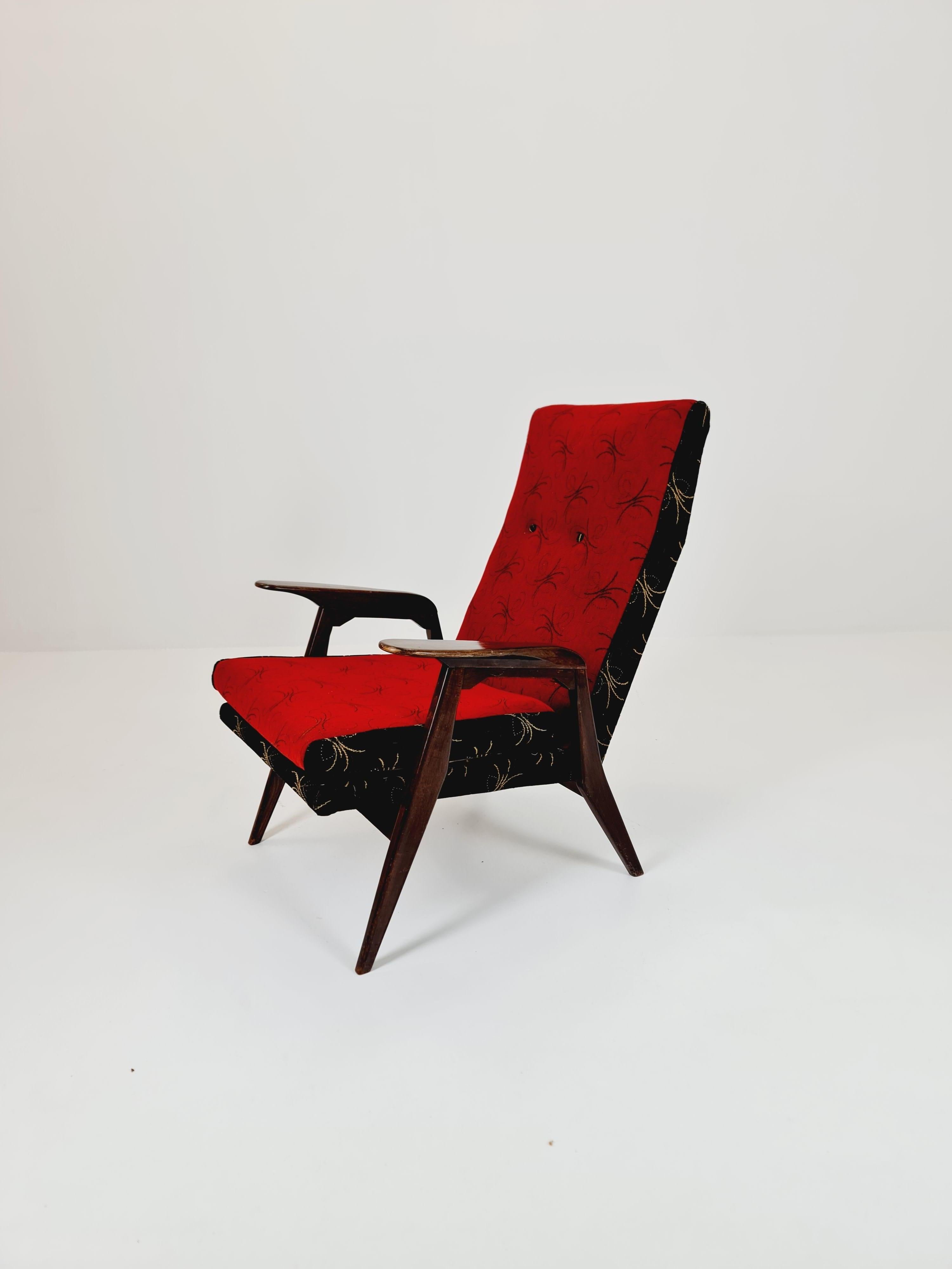 Mid-century Rare German lounge chair/ Easy chair 1950 s For Sale 5