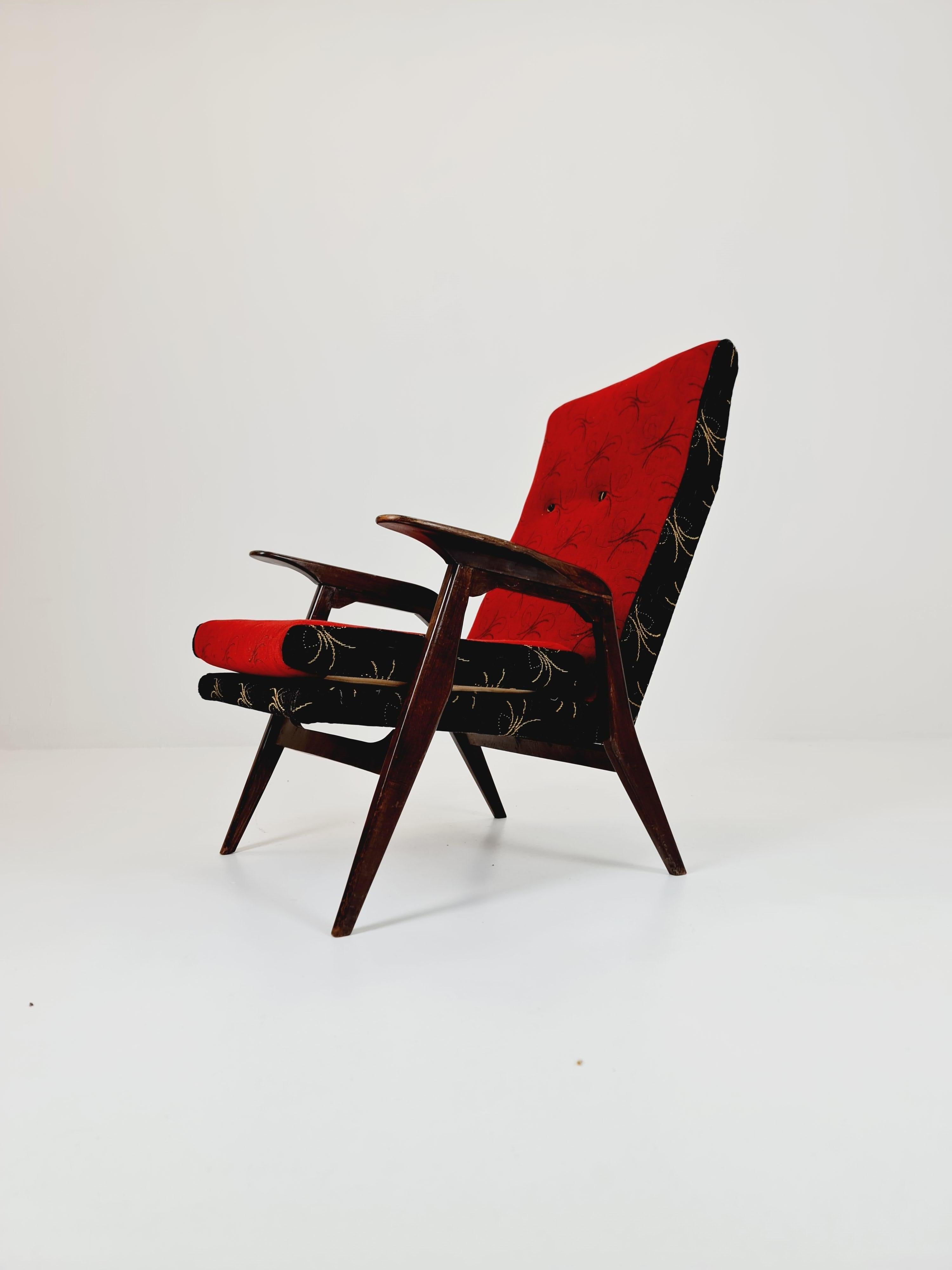 Mid-century Rare German lounge chair/ Easy chair 1950 s For Sale 6