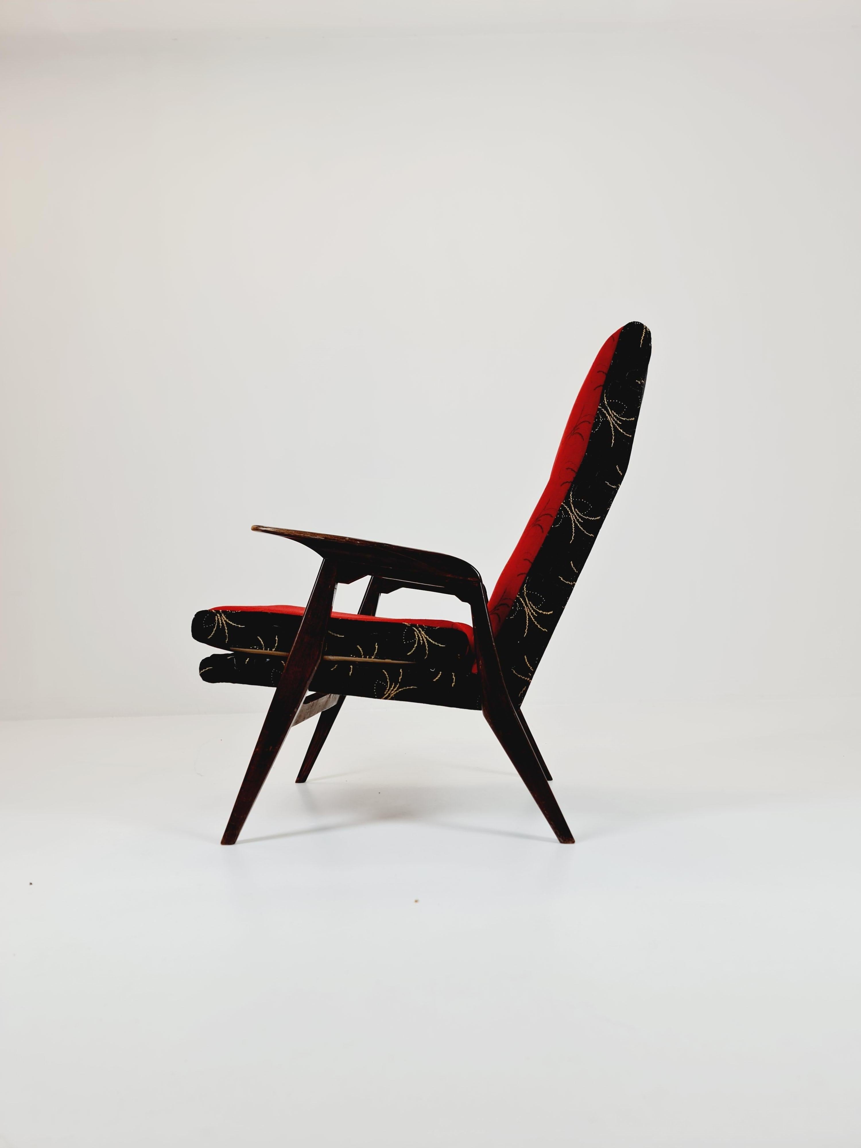 Mid-century Rare German lounge chair/ Easy chair 1950 s For Sale 8