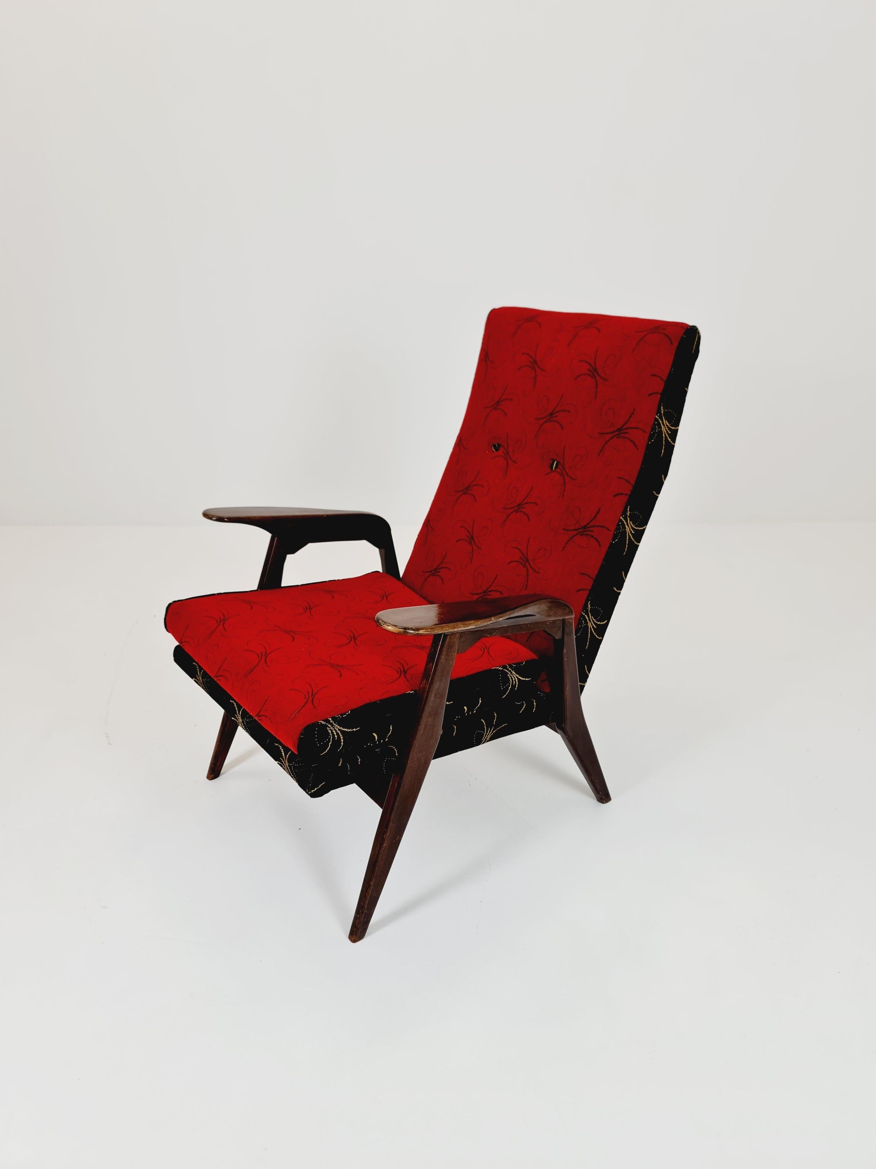 Mid-century Rare German lounge chair/ Easy chair 1950 s For Sale 9