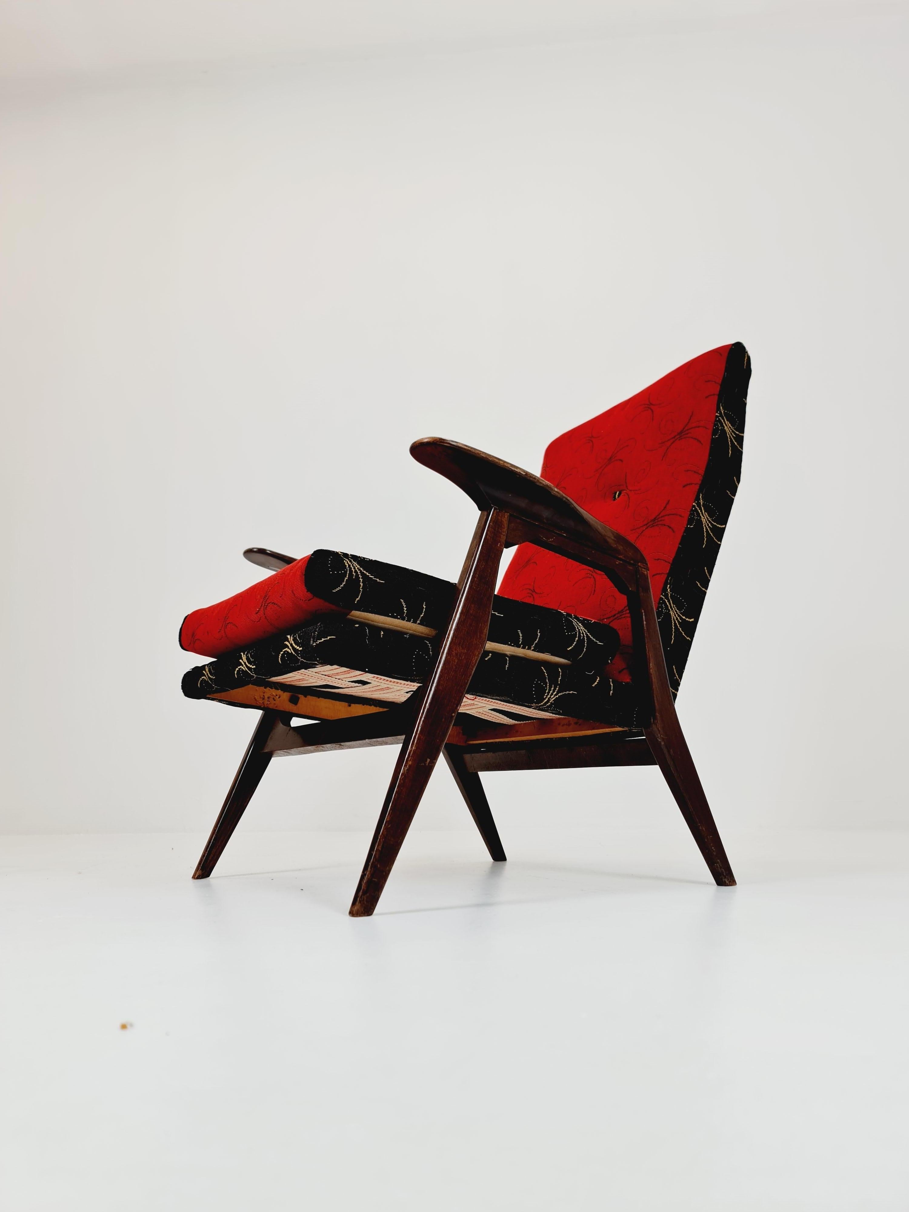 Mid-century Rare German lounge chair/ Easy chair 1950 s For Sale 10