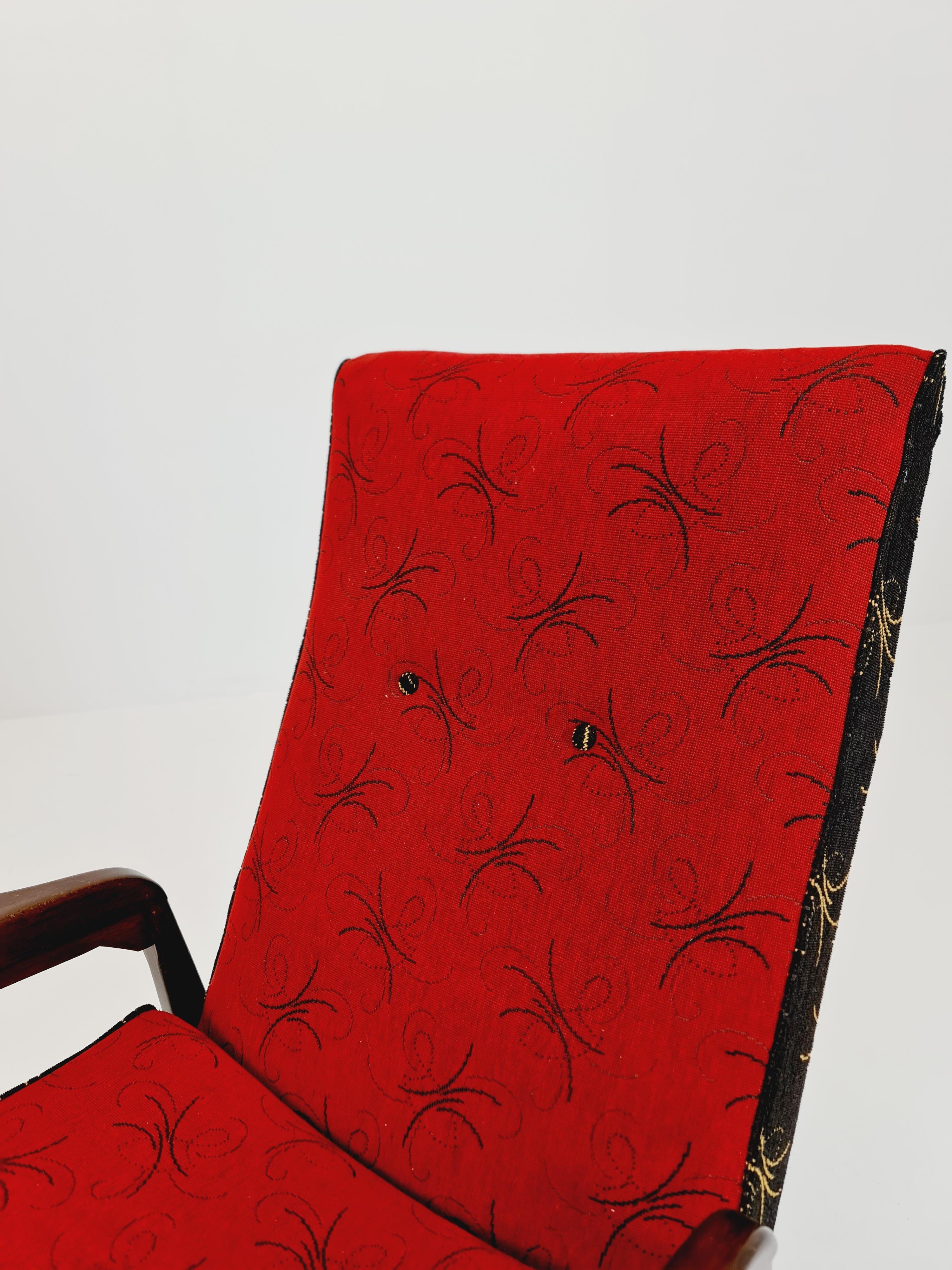 Fabric Mid-century Rare German lounge chair/ Easy chair 1950 s For Sale