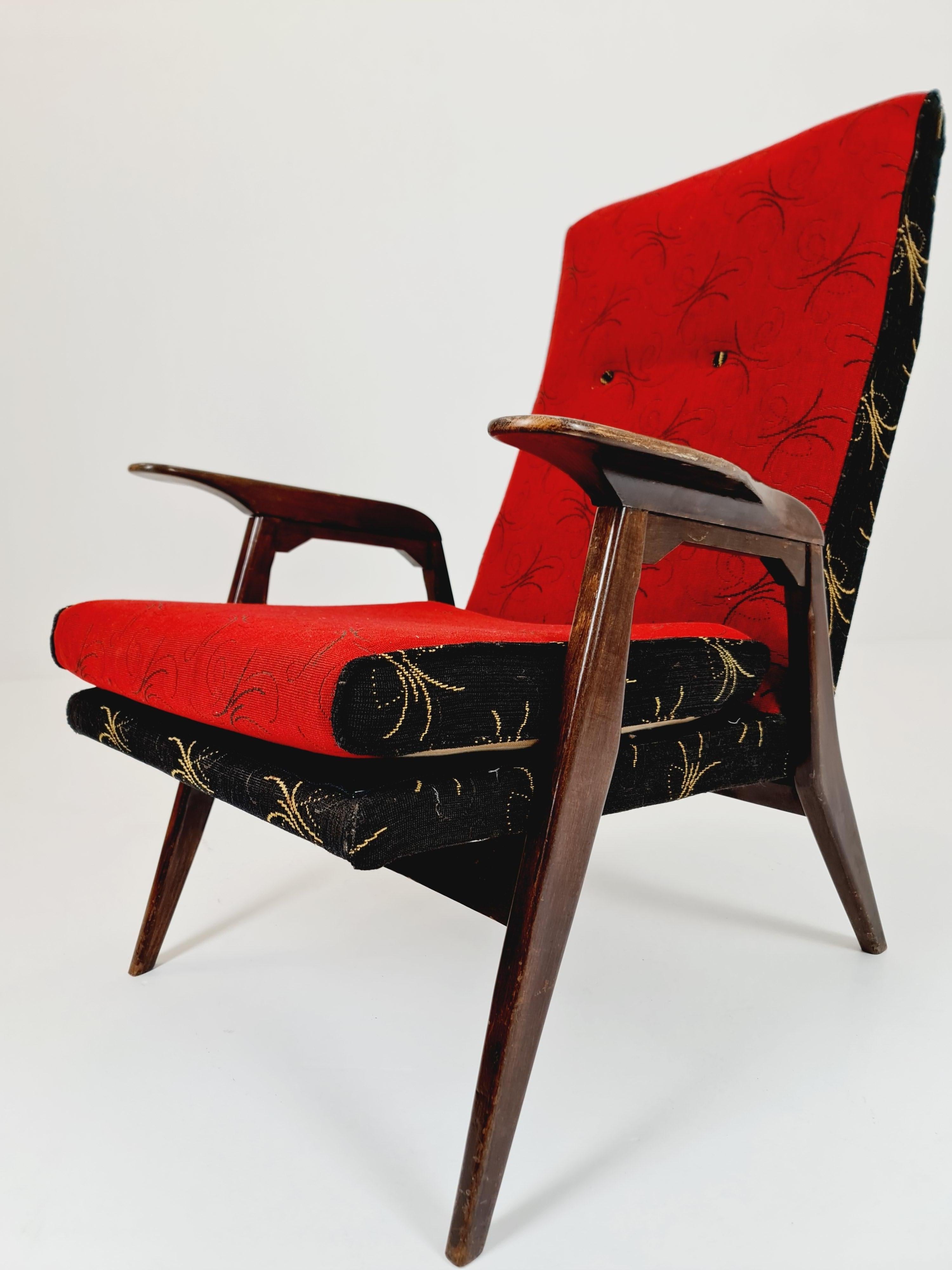Mid-century Rare German lounge chair/ Easy chair 1950 s For Sale 1