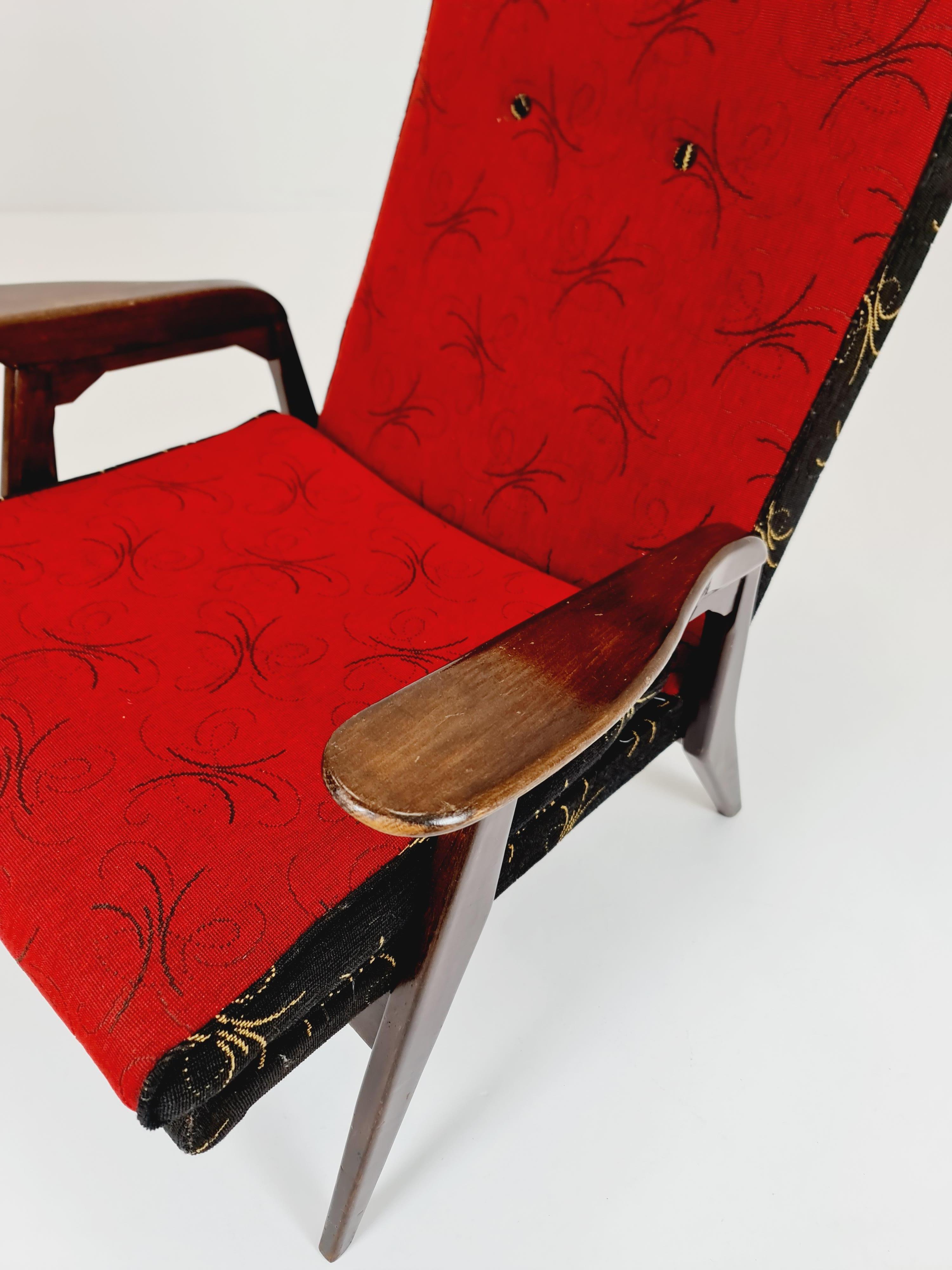 Mid-century Rare German lounge chair/ Easy chair 1950 s For Sale 2