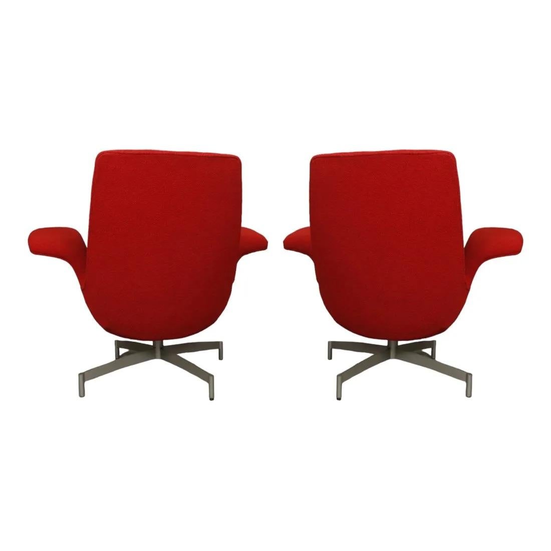 Danish Mid-Century Rare Hbf Lounge Office Chairs 1960's