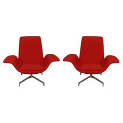 Mid-Century Rare Hbf Lounge Office Chairs 1960's