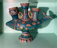 Midcentury Rare Italian Zoomorfic Ceramic Designed by Solimene, Vietri, 1950