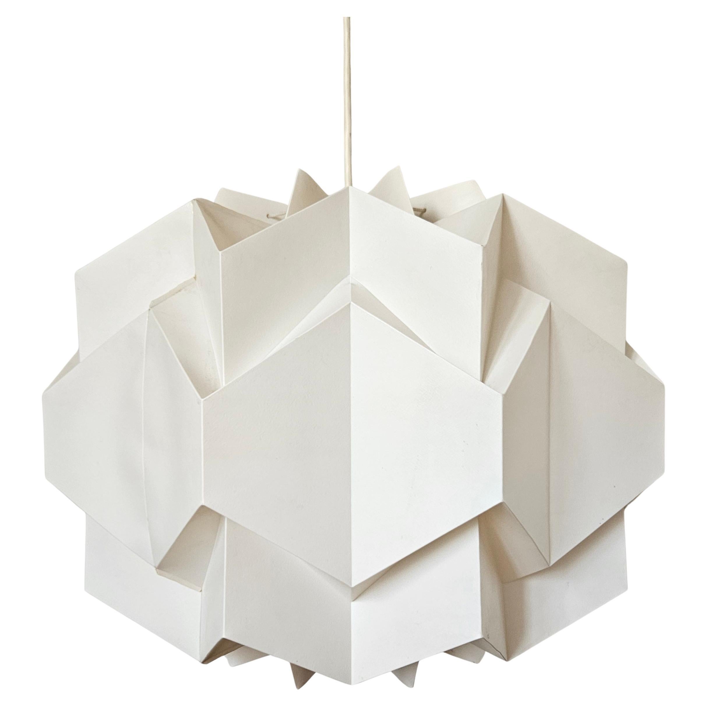 Rare pendentif de grande taille du milieu du siècle, style Le Klint, Danemark, années 1970