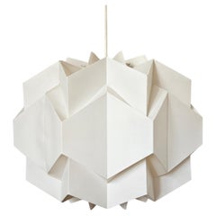 Rare pendentif de grande taille du milieu du siècle, style Le Klint, Danemark, années 1970
